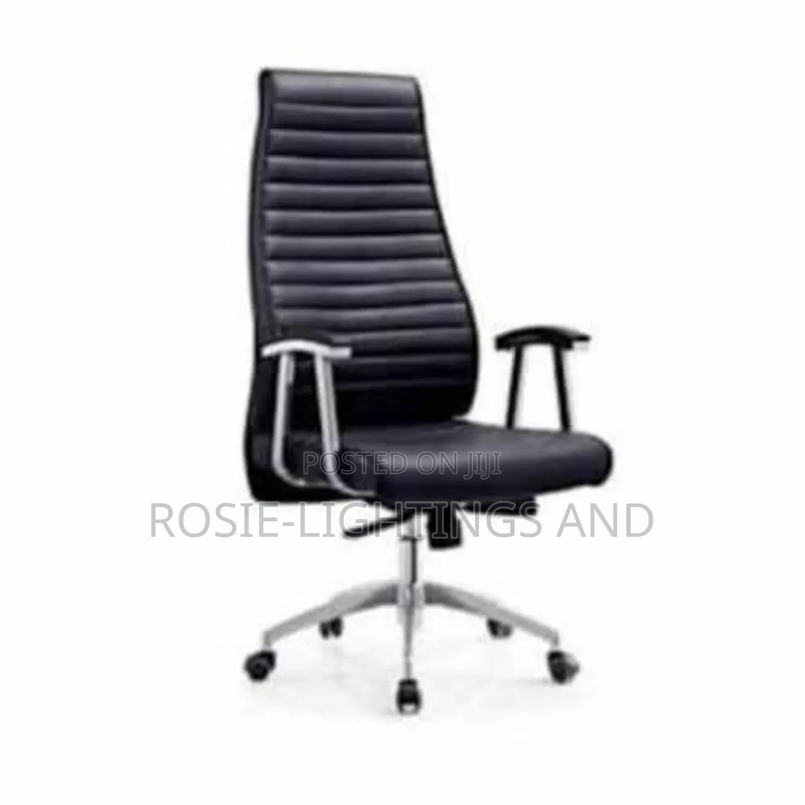 1.6 Metre Office Table and Black Swivel Chair With 2 Visitor Chairs