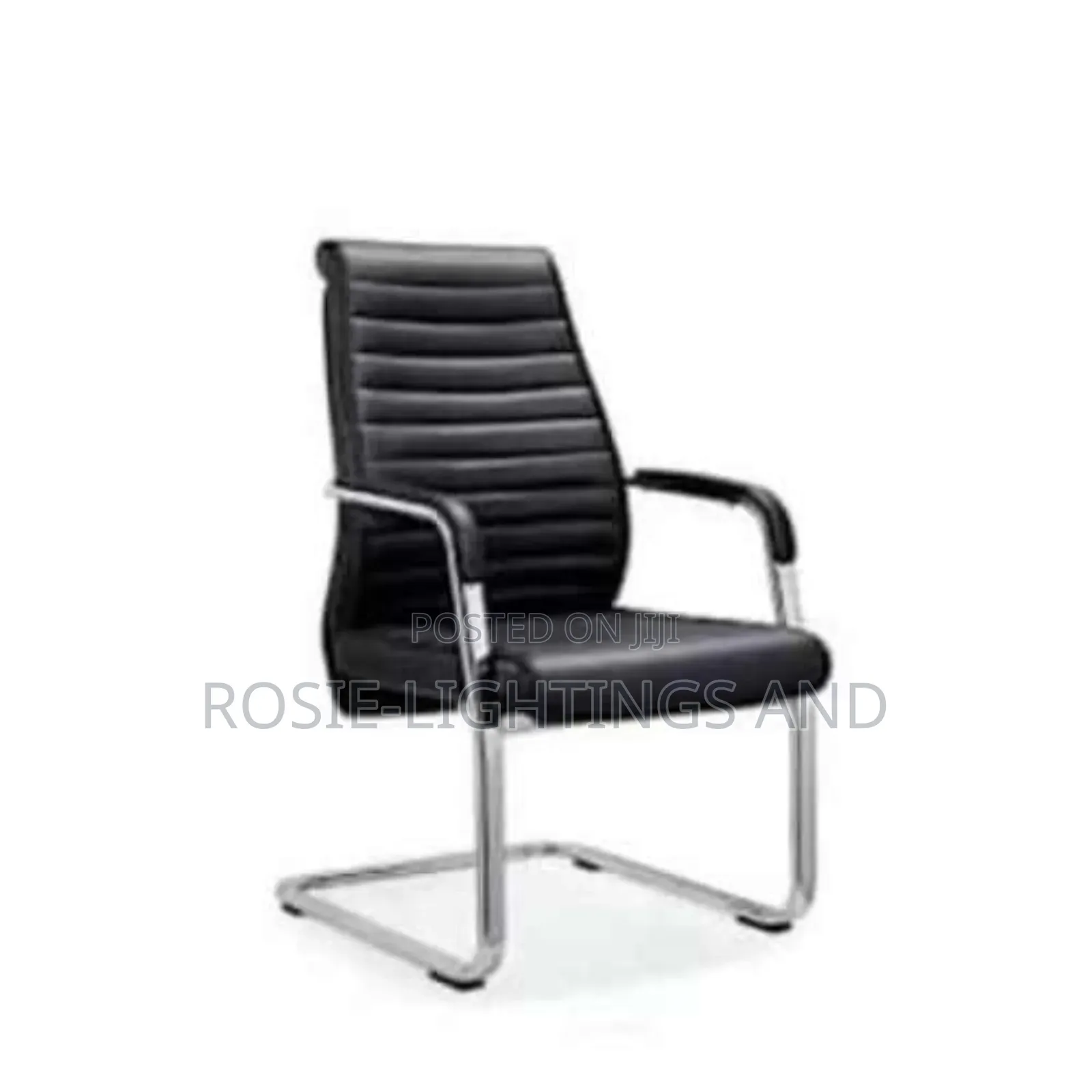 1.6 Metre Office Table and Black Swivel Chair With 2 Visitor Chairs