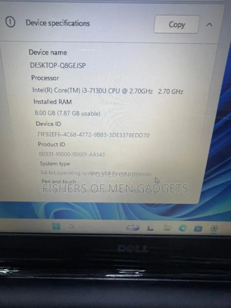 Laptop Dell Inspiron 15 3567 8GB Intel Core I3 HDD 500GB