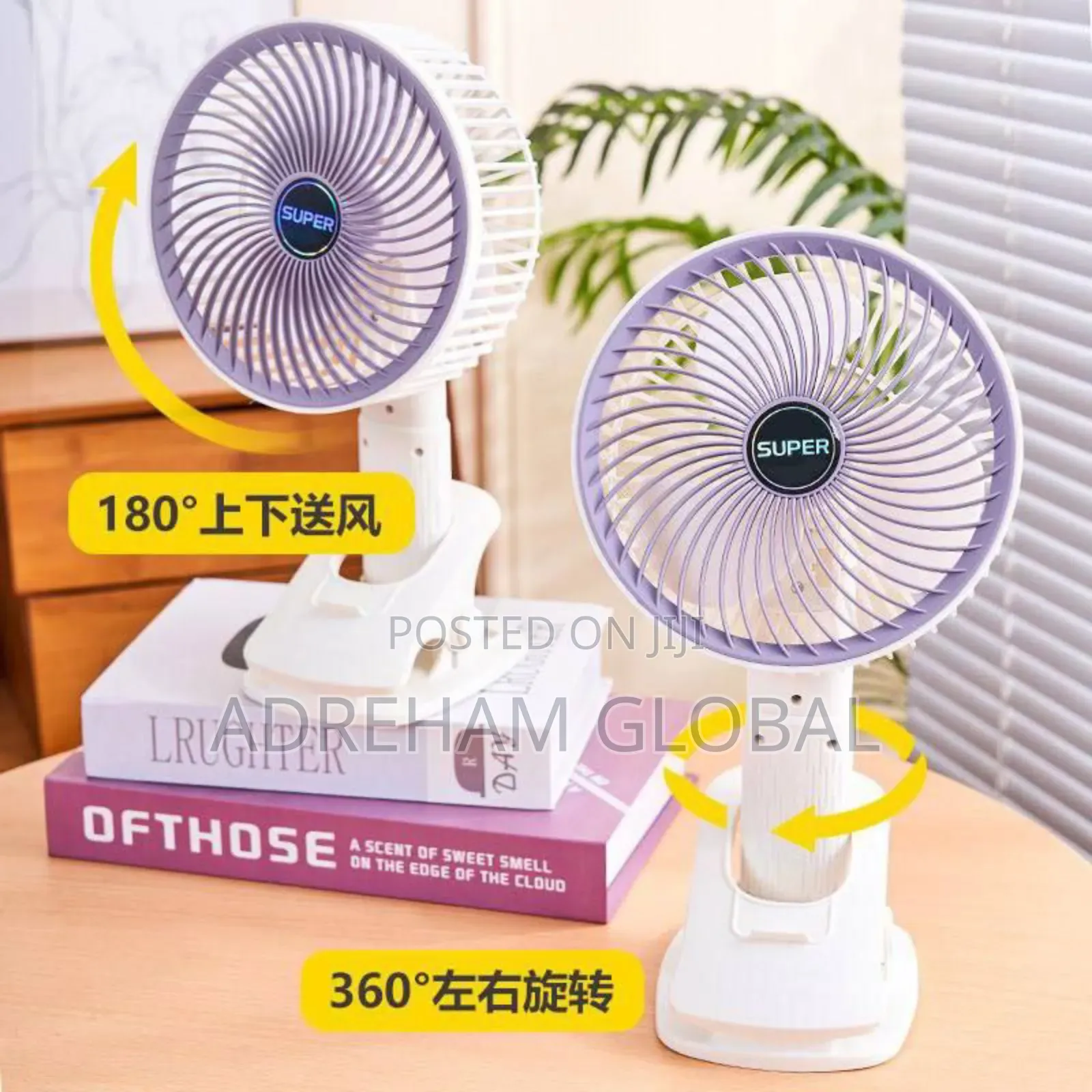 Table Clip Rechargeable Fan
