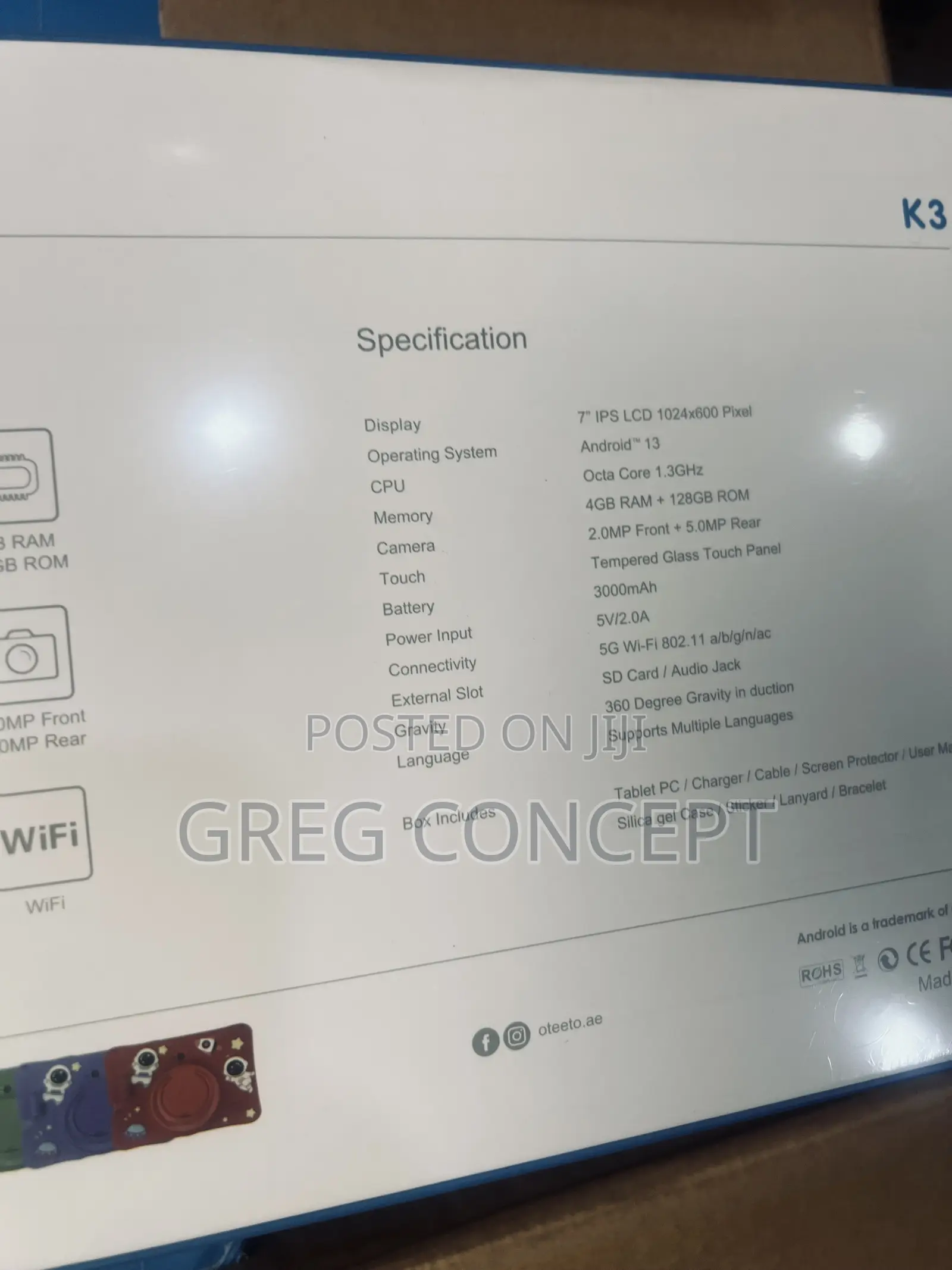 New Oteeto Tab 10 Kids 128 GB