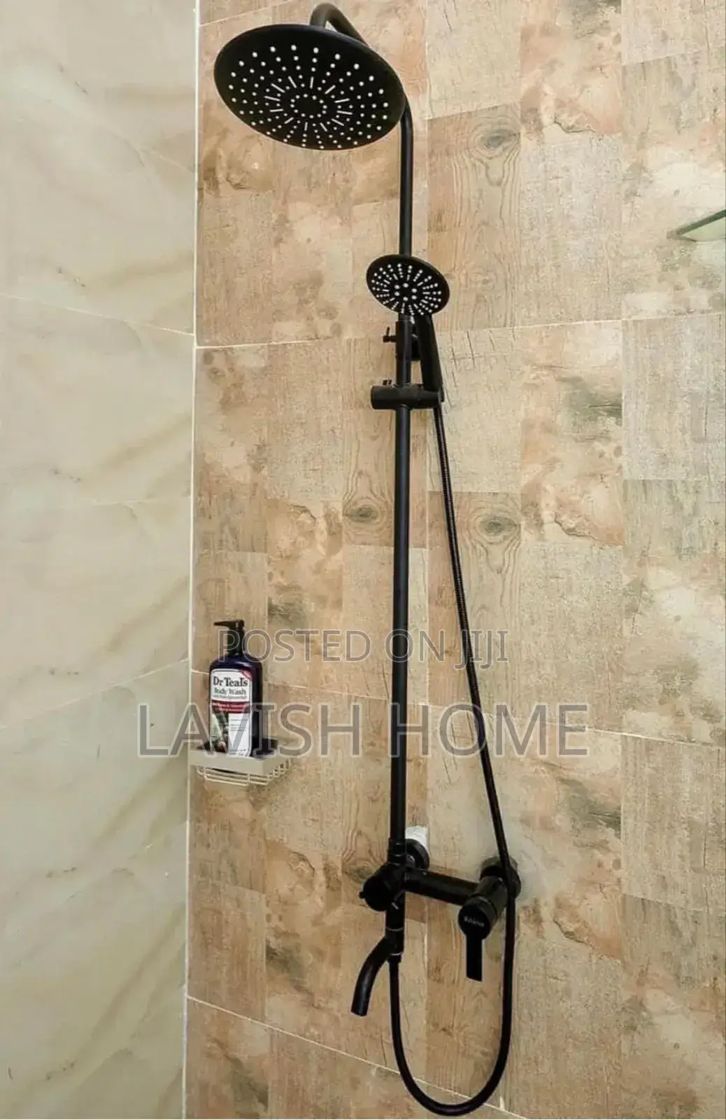 Original Black Standing Shower