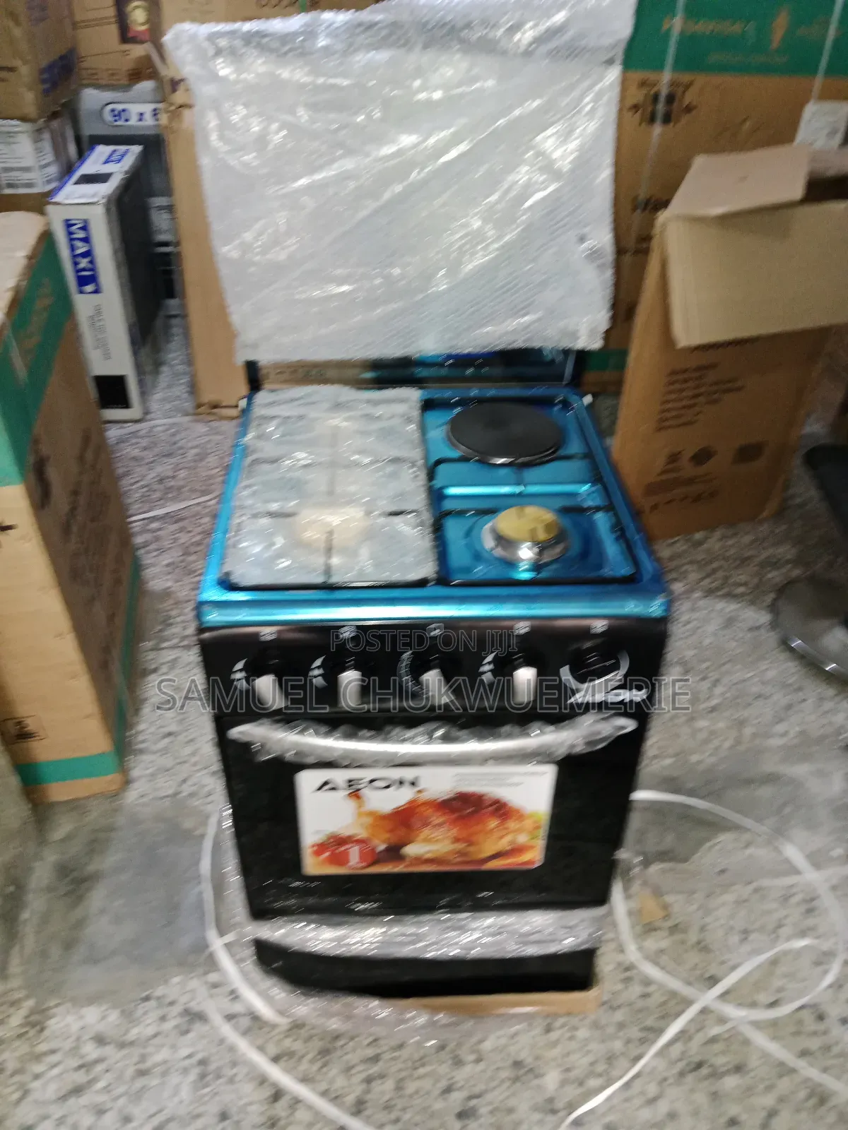 Aeon Gas Cooker 60x60 3burner ,1electric