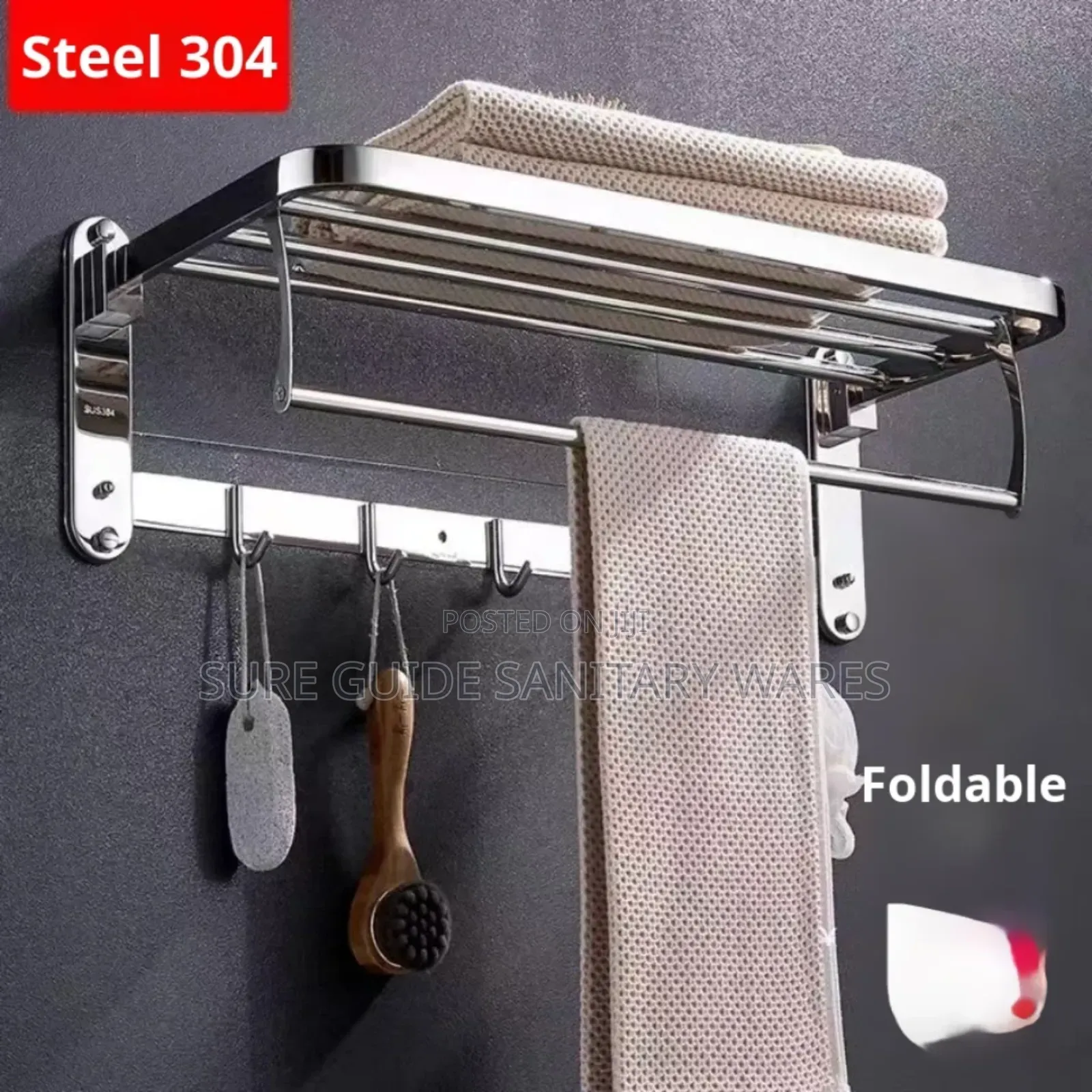 Steel 304 Wall Mounted Towel Racks