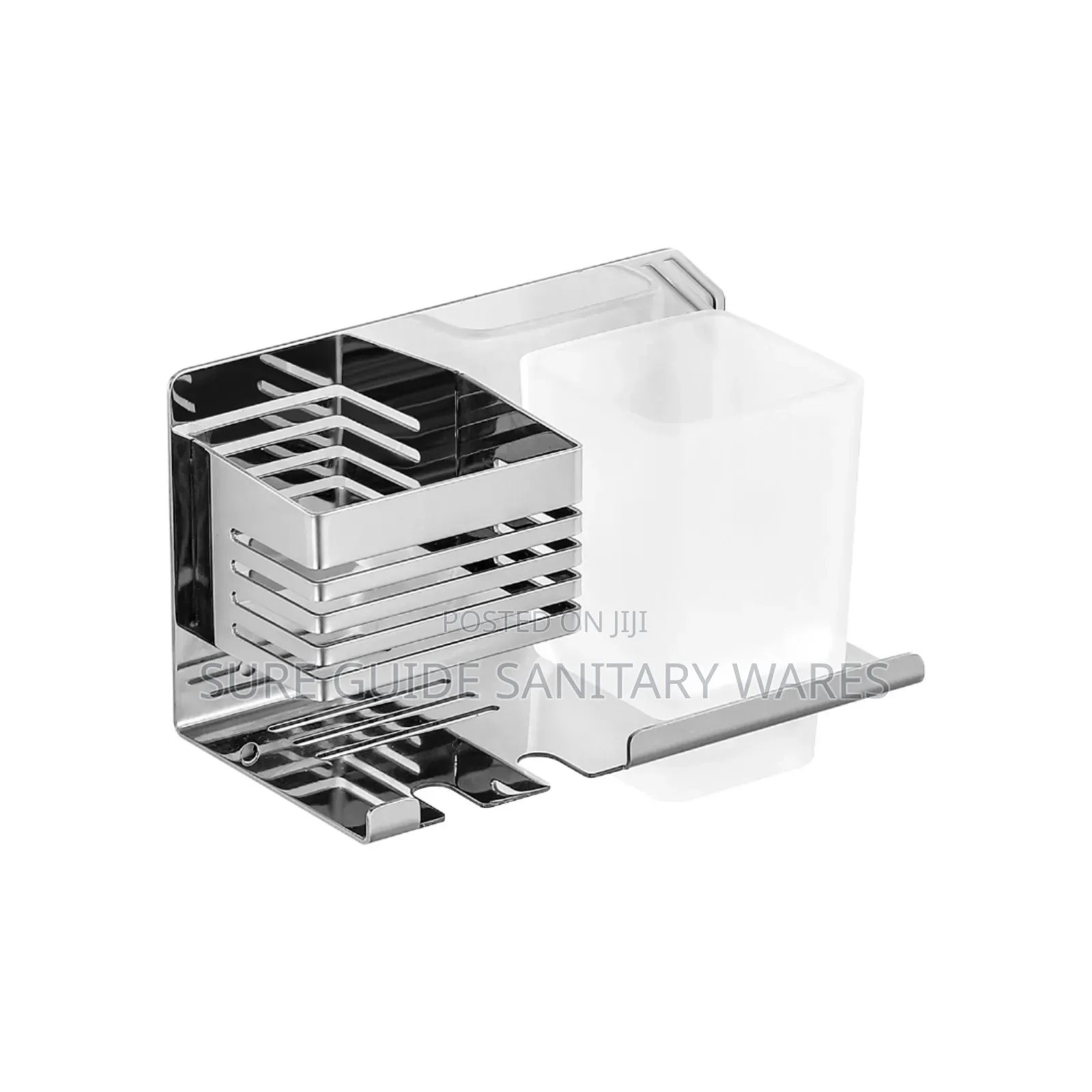 Steel Wall Mounted Toothbrush Cup Holder