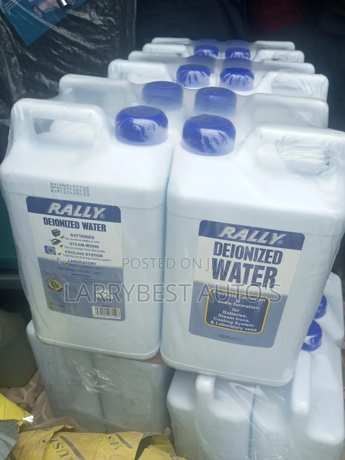 Rally Deionized Water 4l 4000ml
