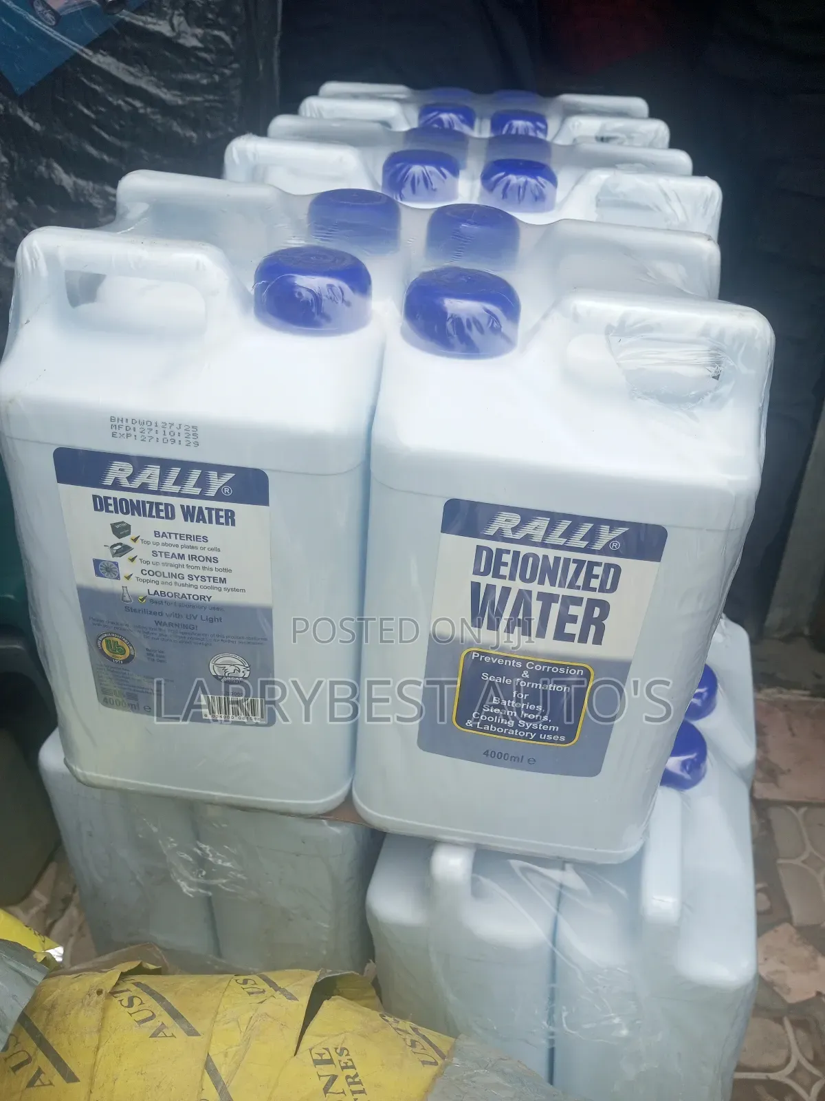 Rally Deionized Water 4l 4000ml