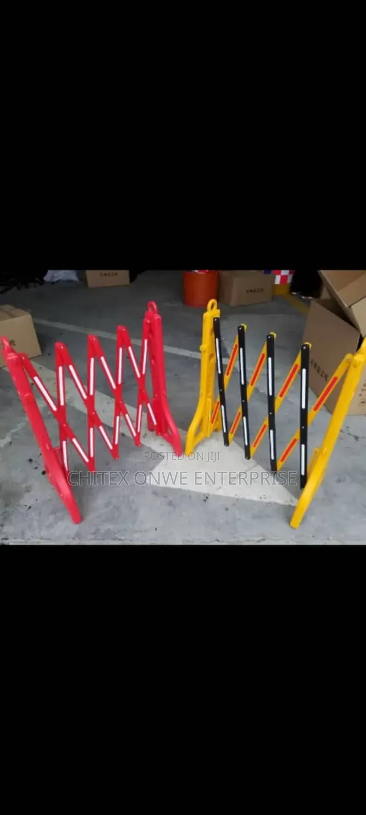 Expandable Plastic Safety Barricade.