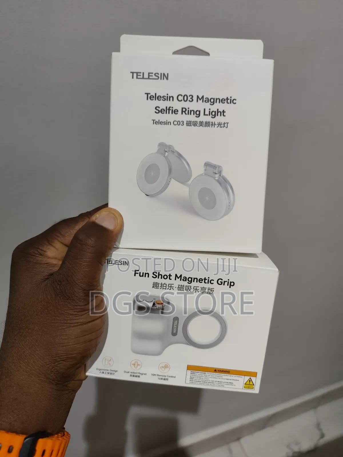 Telesin Fun Shot Magnetic Grip+ C03 Magnetic Selfie Ring Light