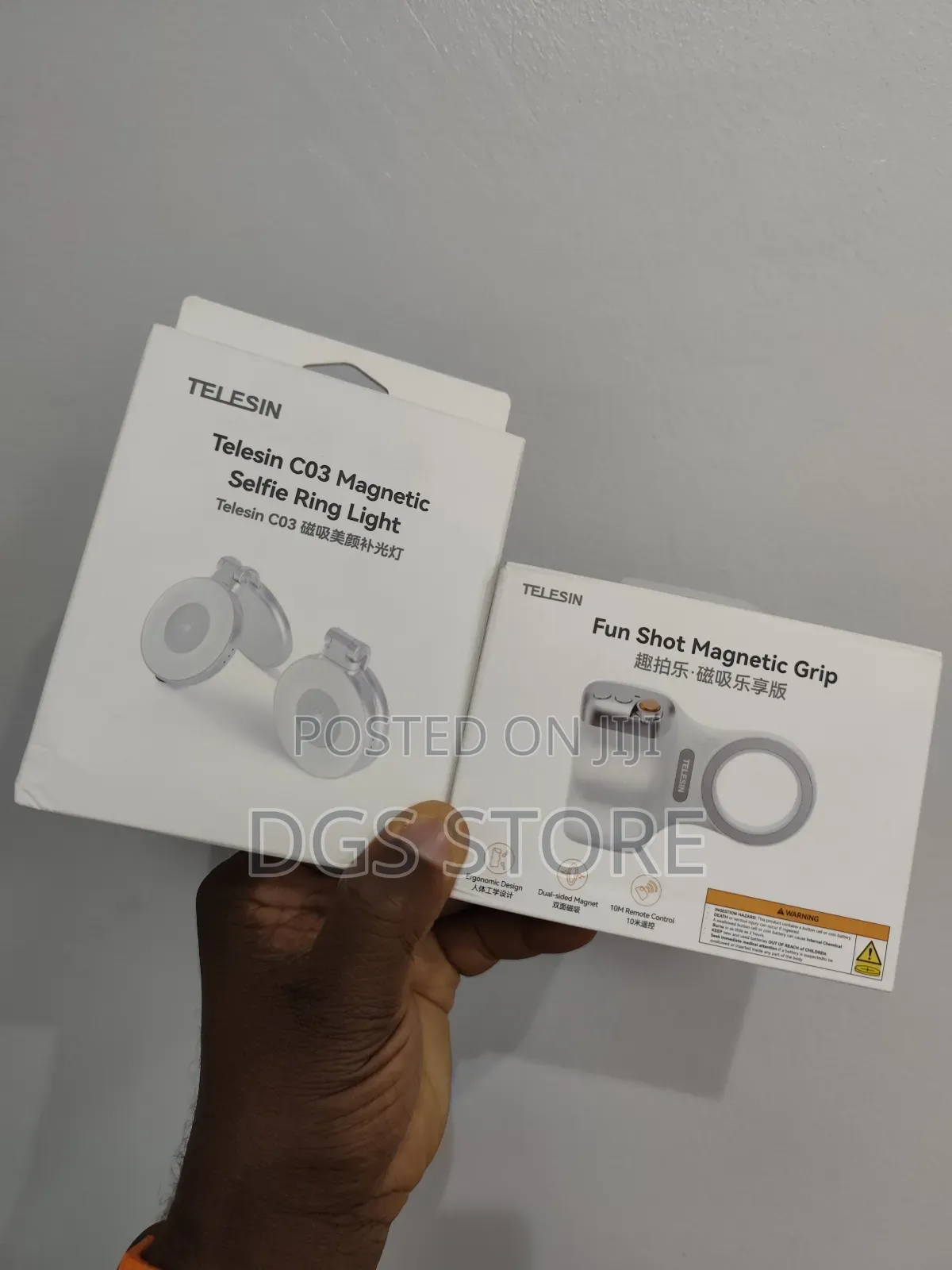 Telesin Fun Shot Magnetic Grip+ C03 Magnetic Selfie Ring Light