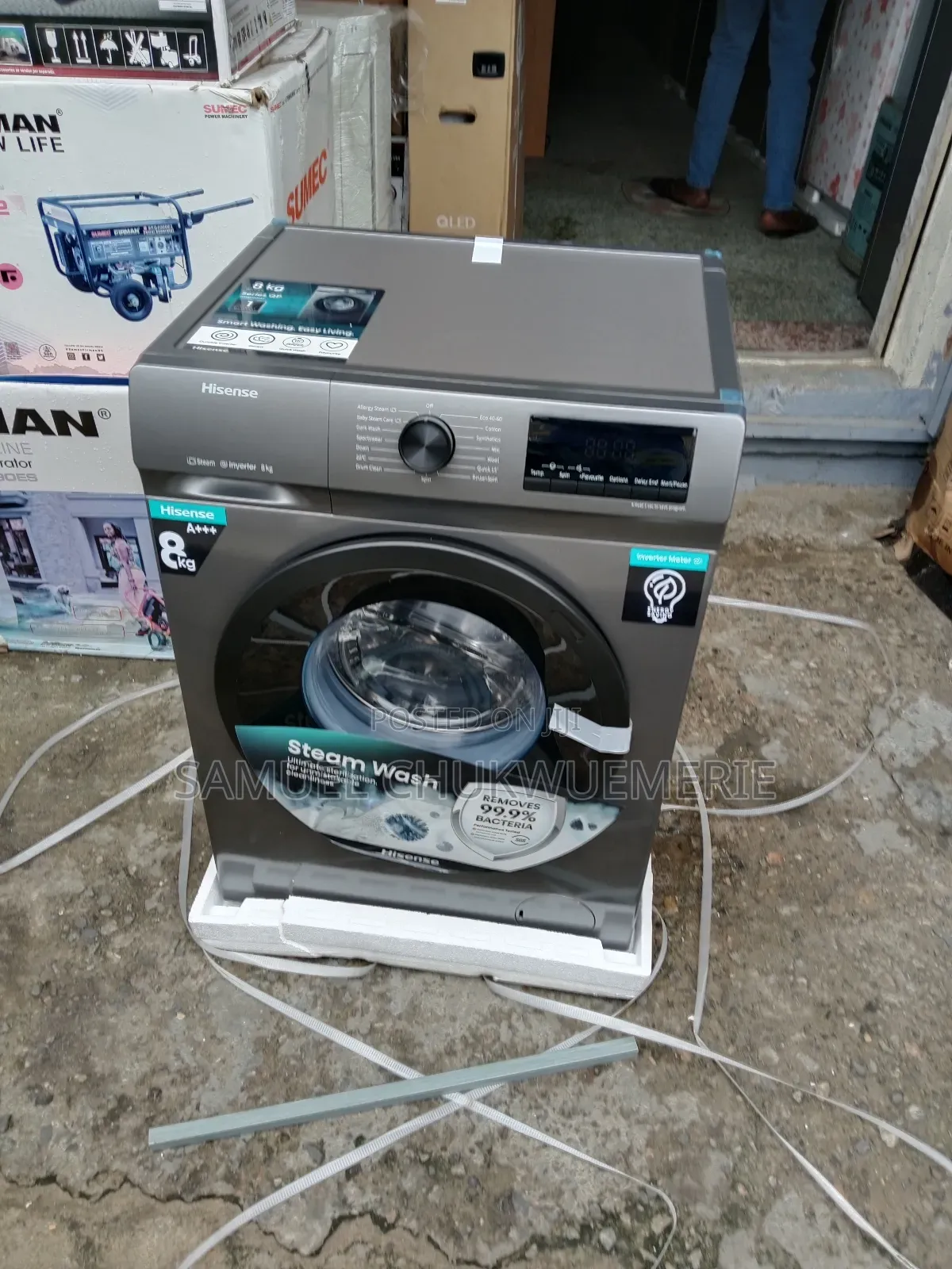 Hisense Inverter Washing Machine 8kg Automatic 1year Warranty