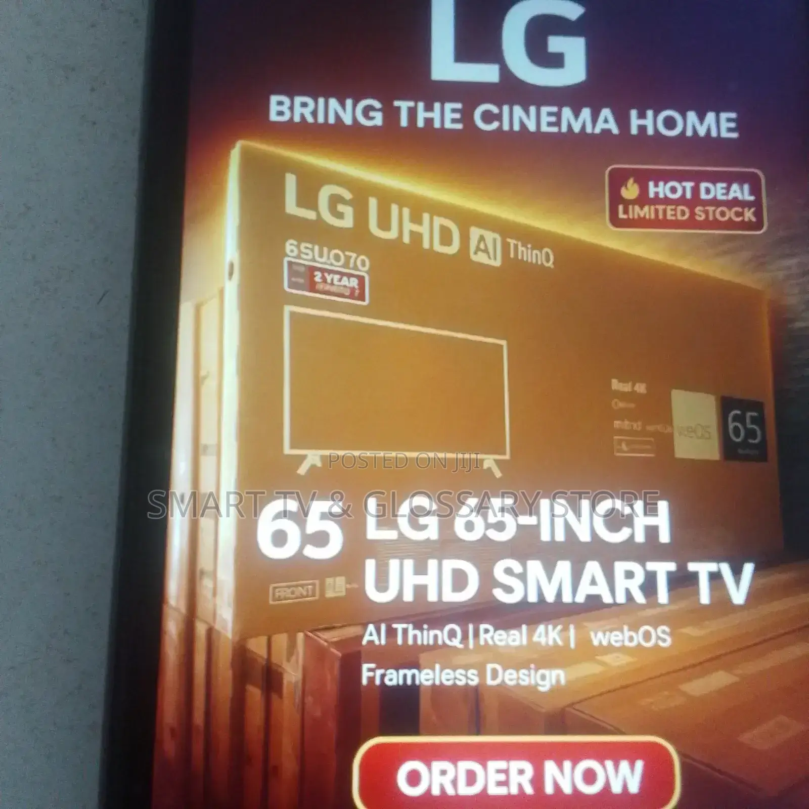65 Inches Smart Tv With Voice Activated Narrator Real Tv