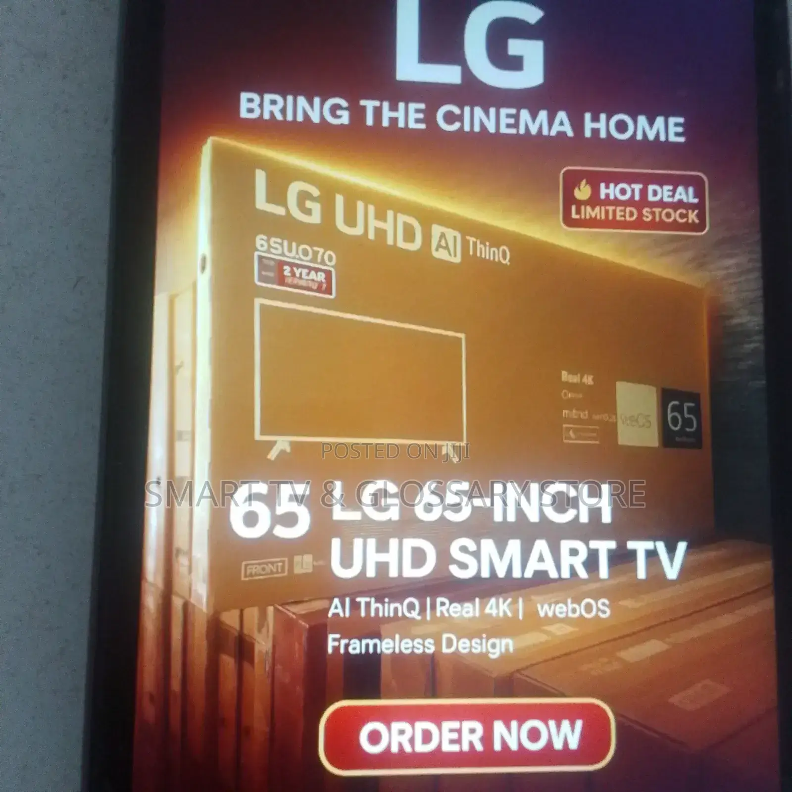 65 Inches Smart Tv With Voice Activated Narrator Real Tv