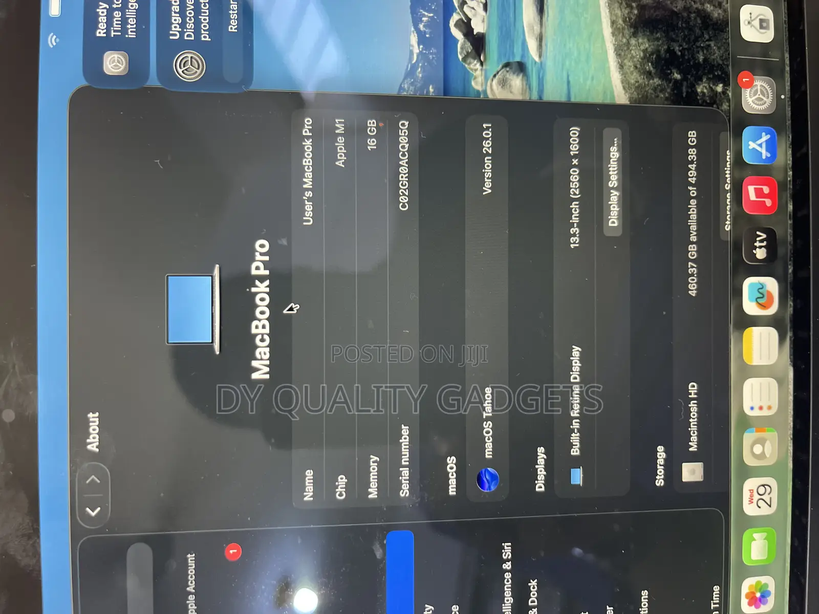 Laptop Apple MacBook 2020 16GB Apple M1 SSD 512GB