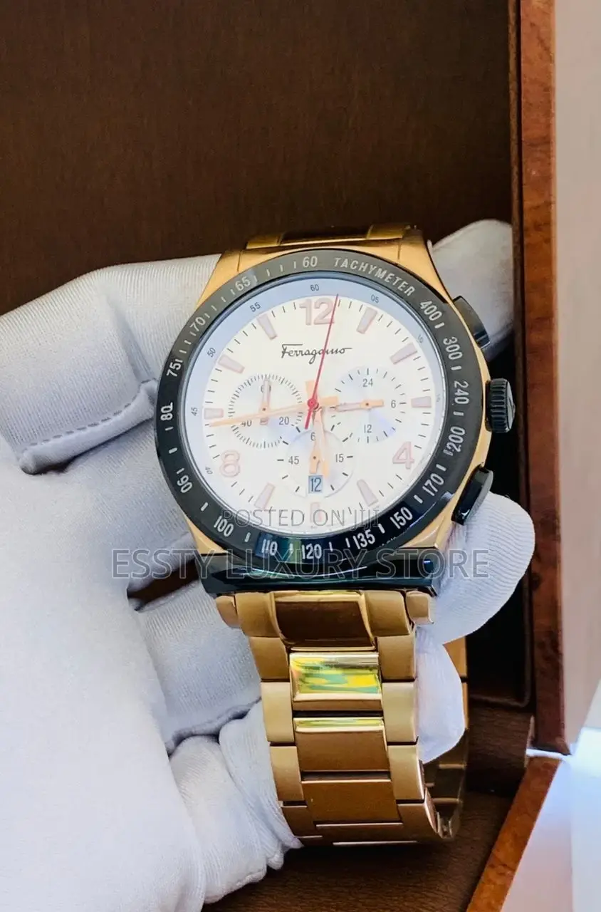 QUALITY LUXURY Ferragamor Chronograph Chain Wrist Watch