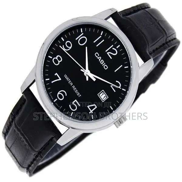 Casio Gents MTP-V002l-1budf Metal Basic Black Analog Date Display