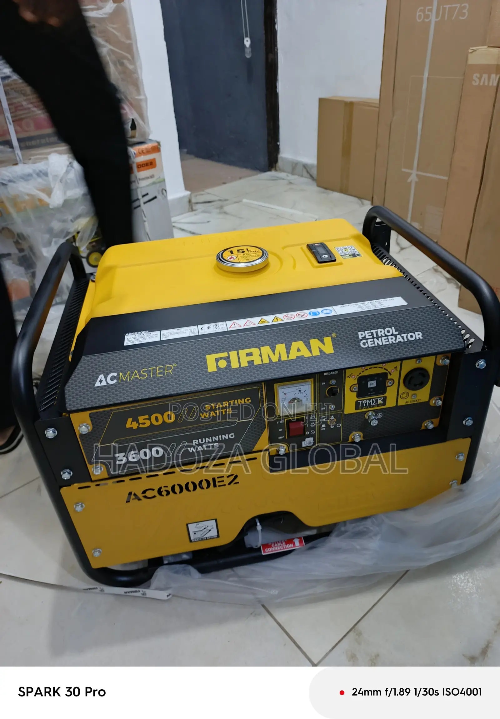 3.5kva Firman Generator With Switch Start – Model Ac6000e2