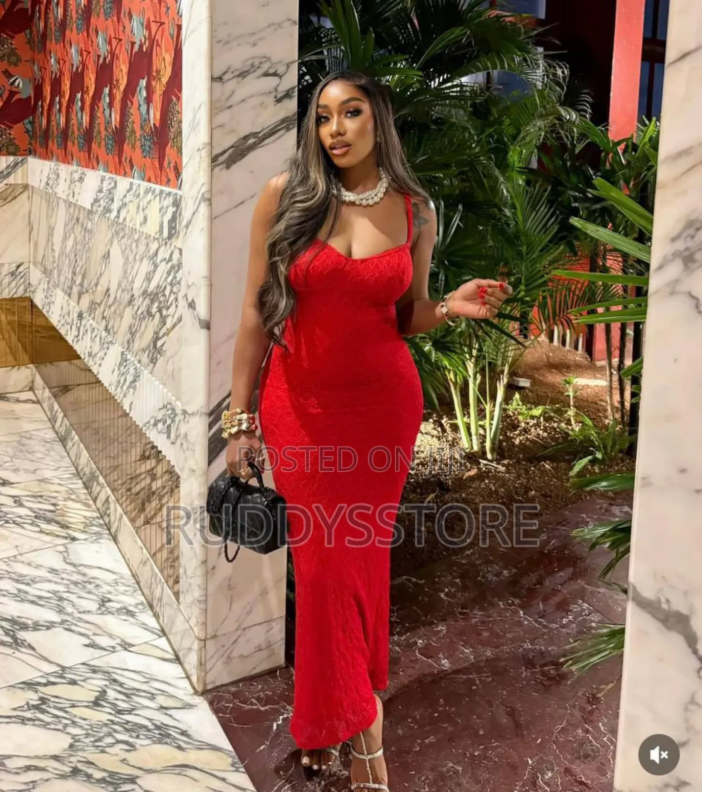 Elegant Red Lace Bodycon Maxi Dress – Sleeveless Evening Gown