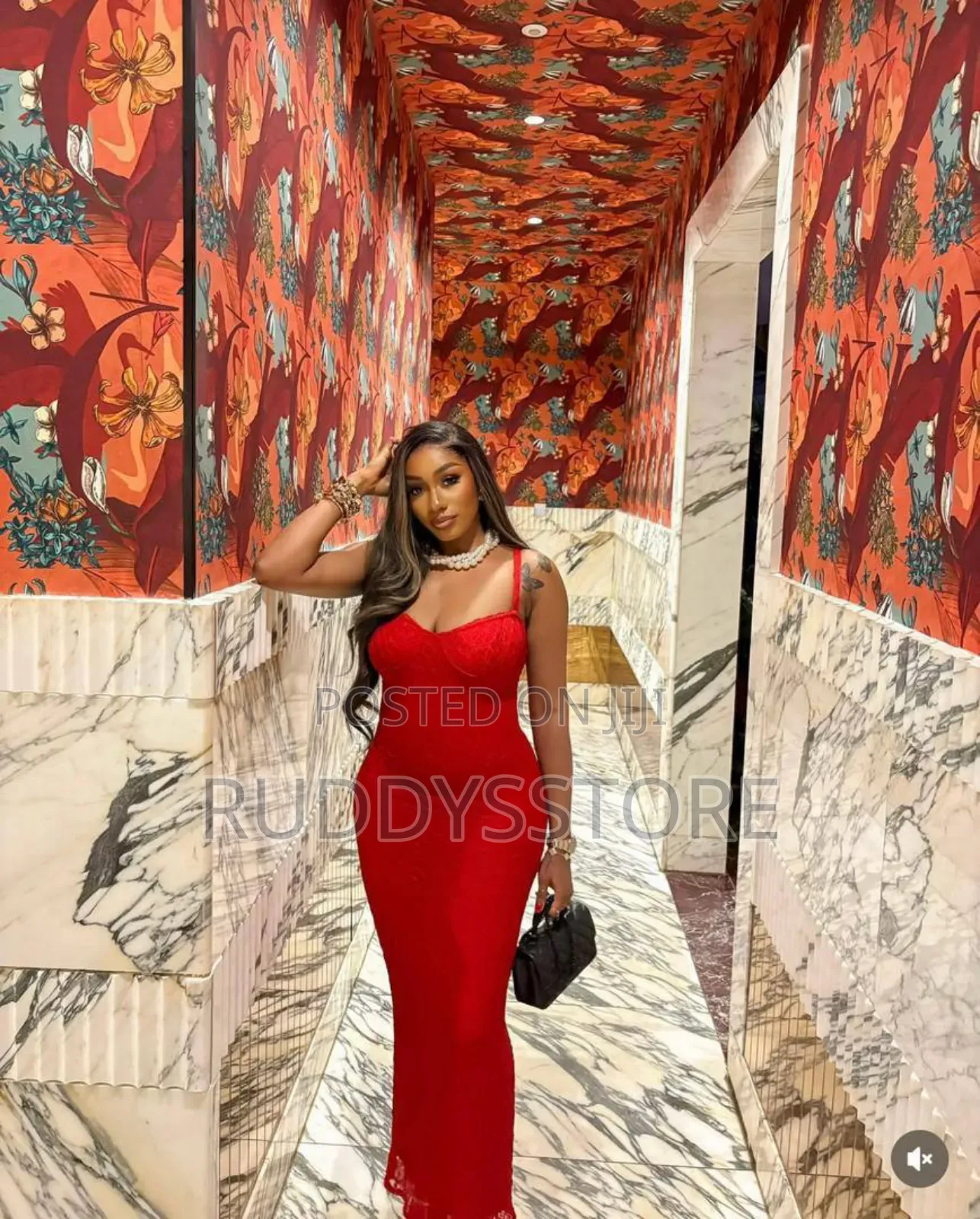 Elegant Red Lace Bodycon Maxi Dress – Sleeveless Evening Gown