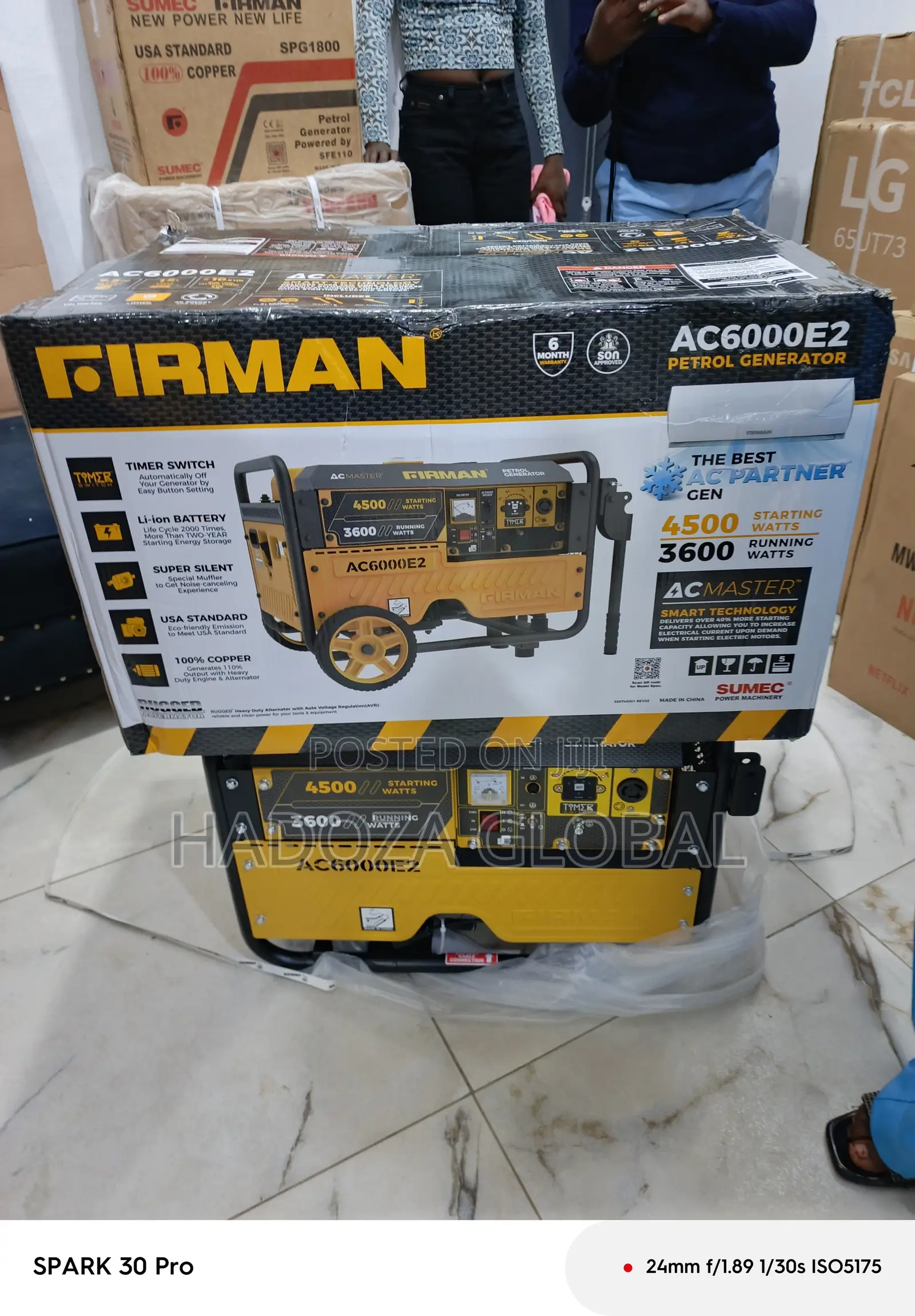 Ac6000e2 Firman 3.5kva Generator For Home Use