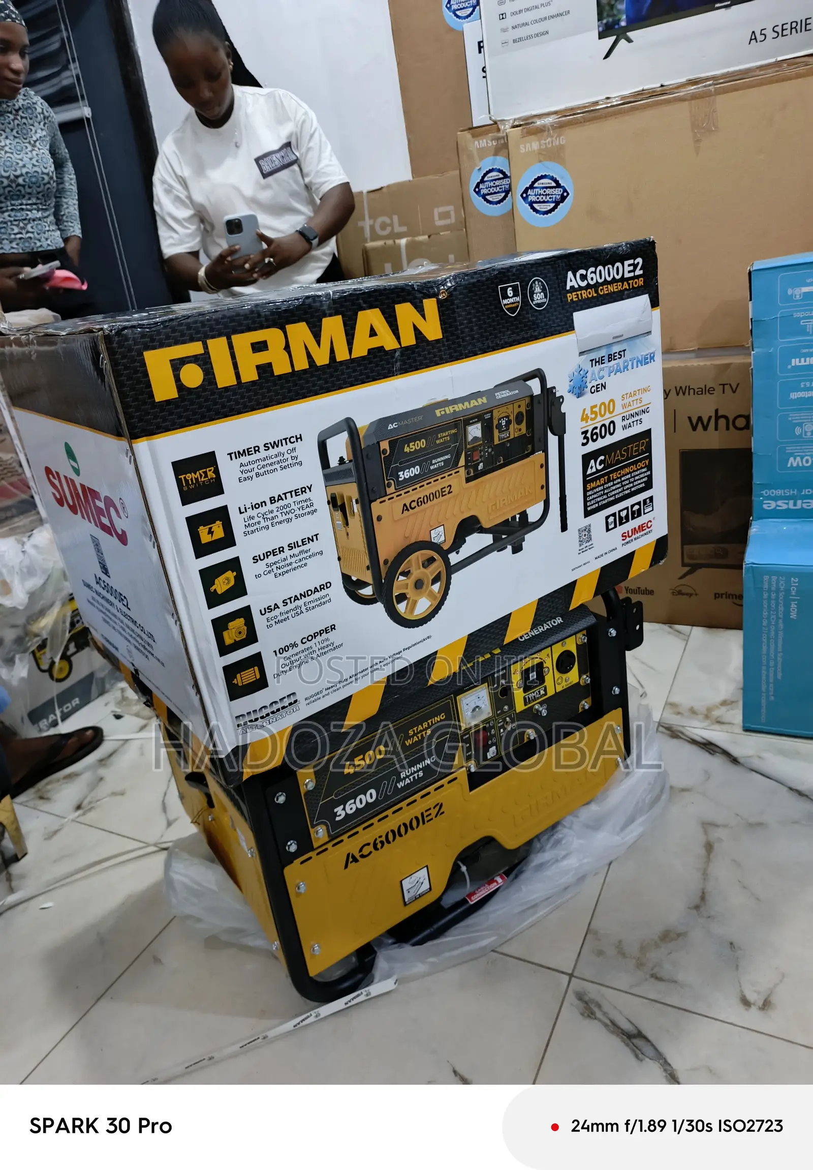 Firman 3.5kva Engine Generator – Model Ac6000e2