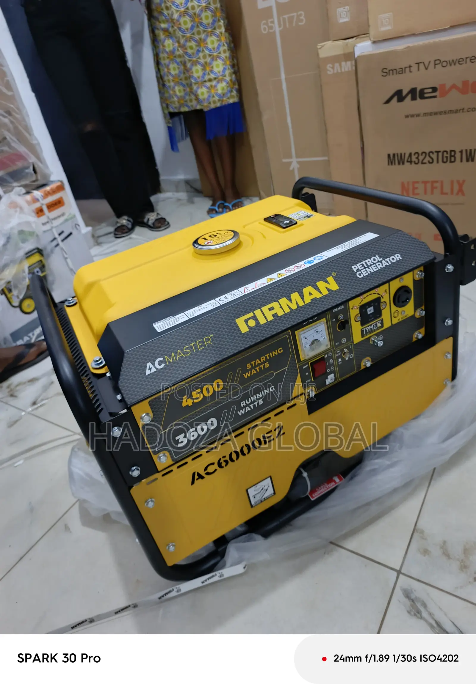 Ac6000e2 Firman Generator, 3.5kva Rated