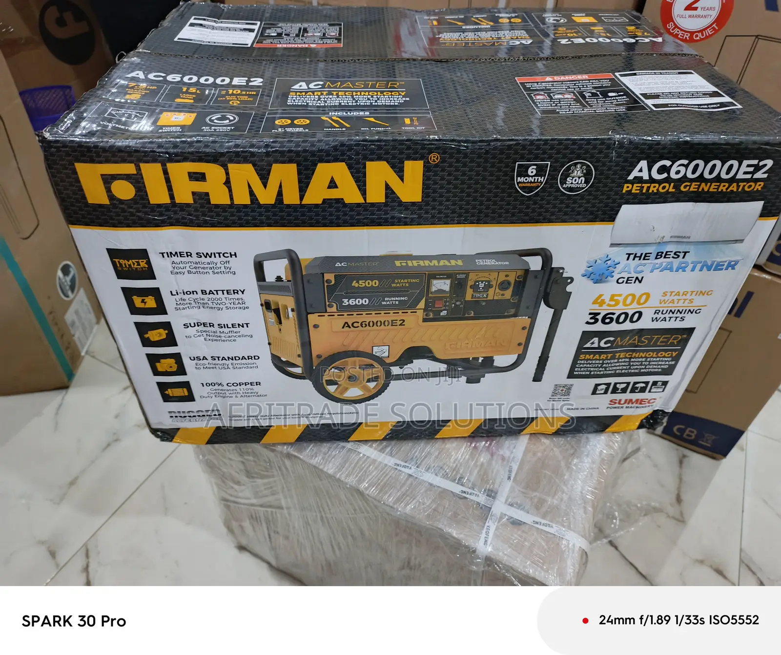 Firman Ac6000e2 4.5kva – Quiet Operation Generator
