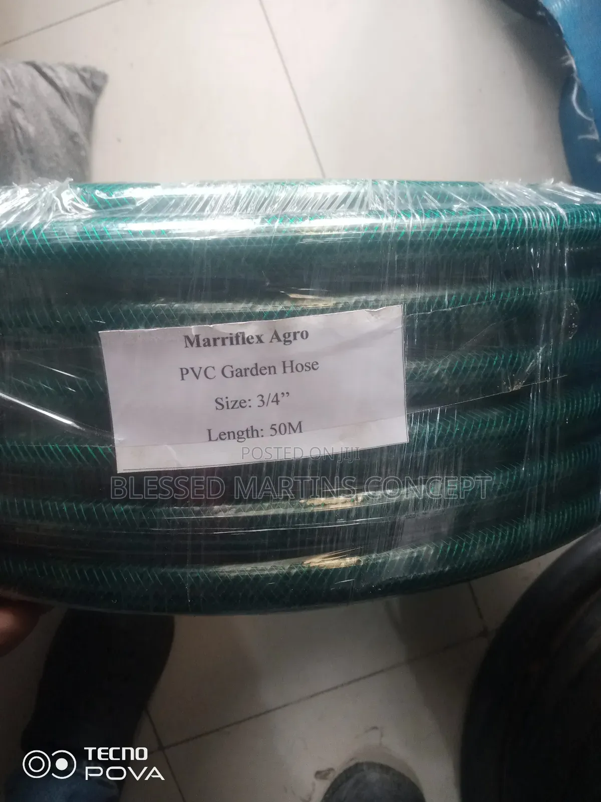 3/4" Green Coloured Agro PVC Garden Hose. Length: 50 Meters