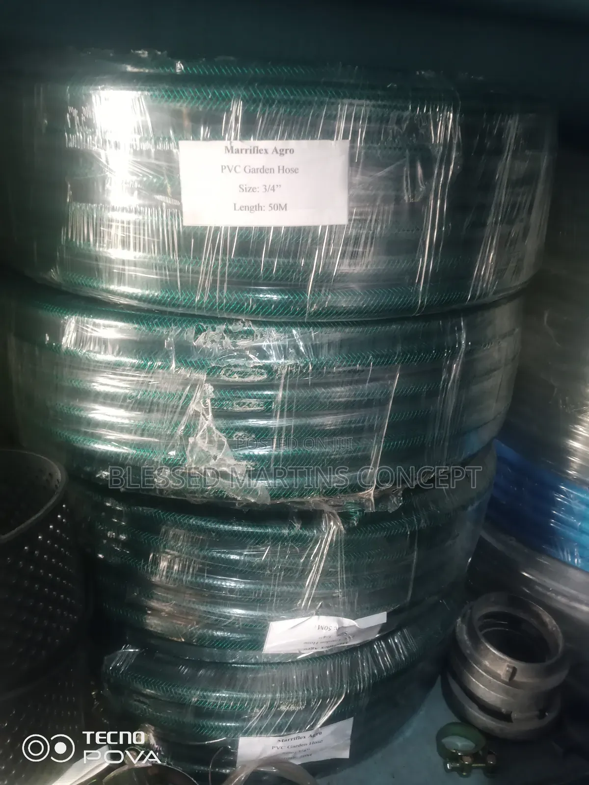 3/4" Green Coloured Agro PVC Garden Hose. Length: 50 Meters