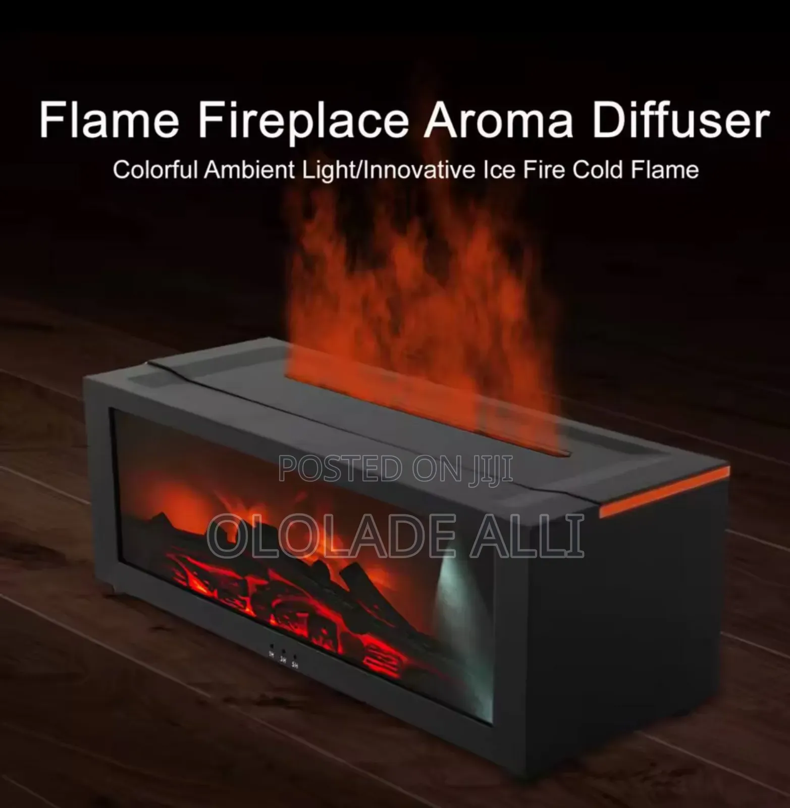 Air Humidifier Colorful Fireplace Flame Aroma Diffuser