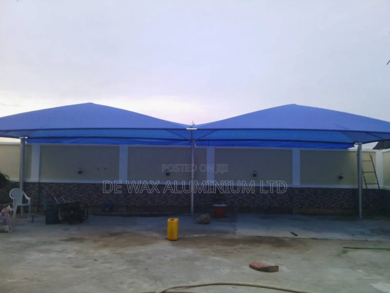 Blue Mesh Carport