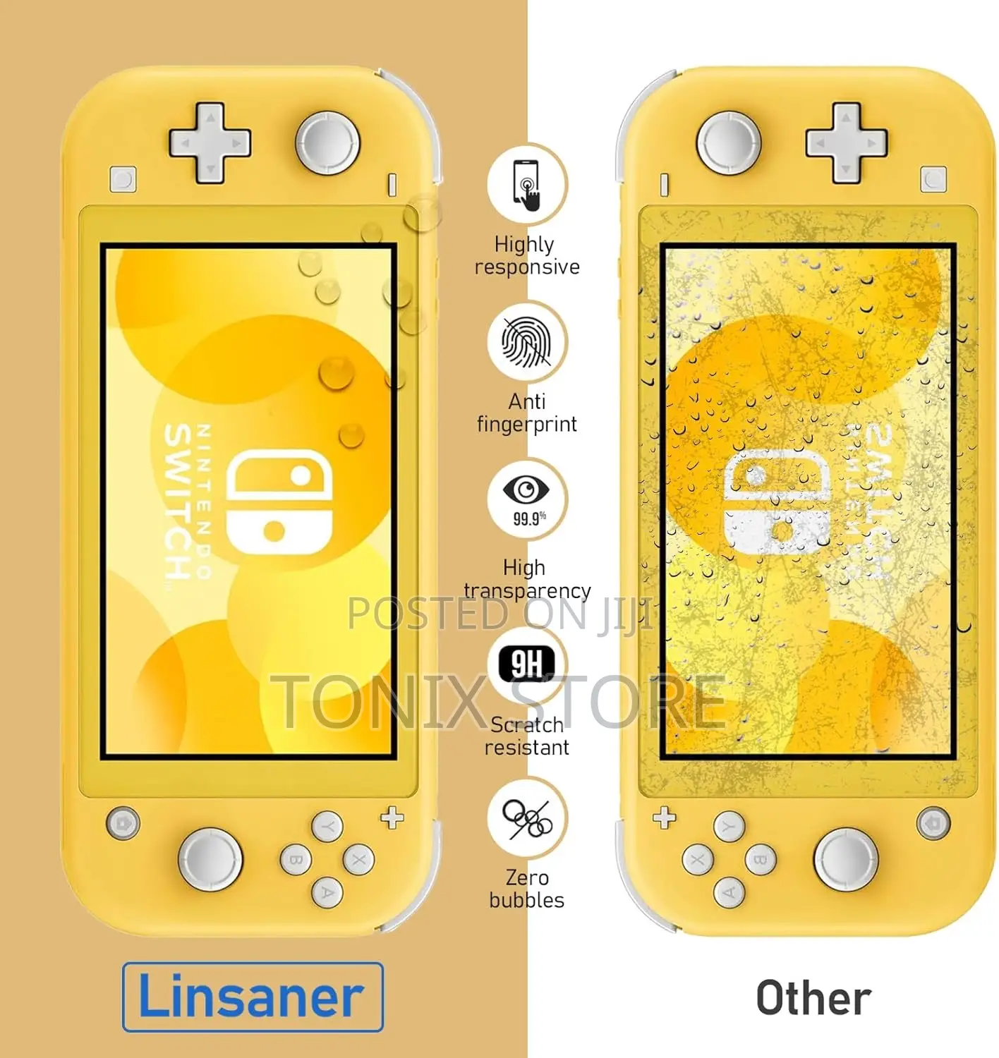 2-Piece Tempered Glass Screen Protector for Nintendo Switch Lite Hd