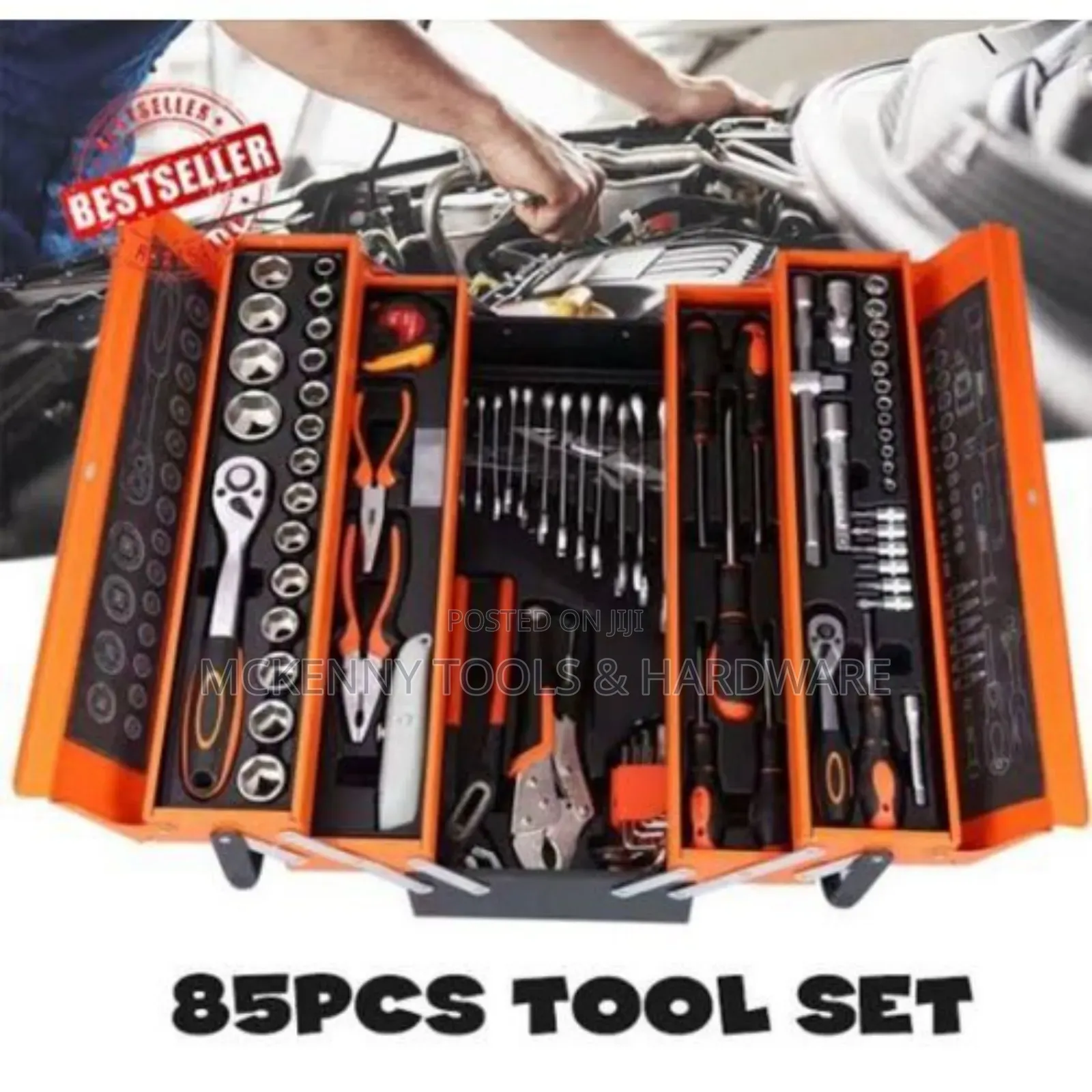85pcs Tool Set With Metal Box 5 Tier Cantii-lever
