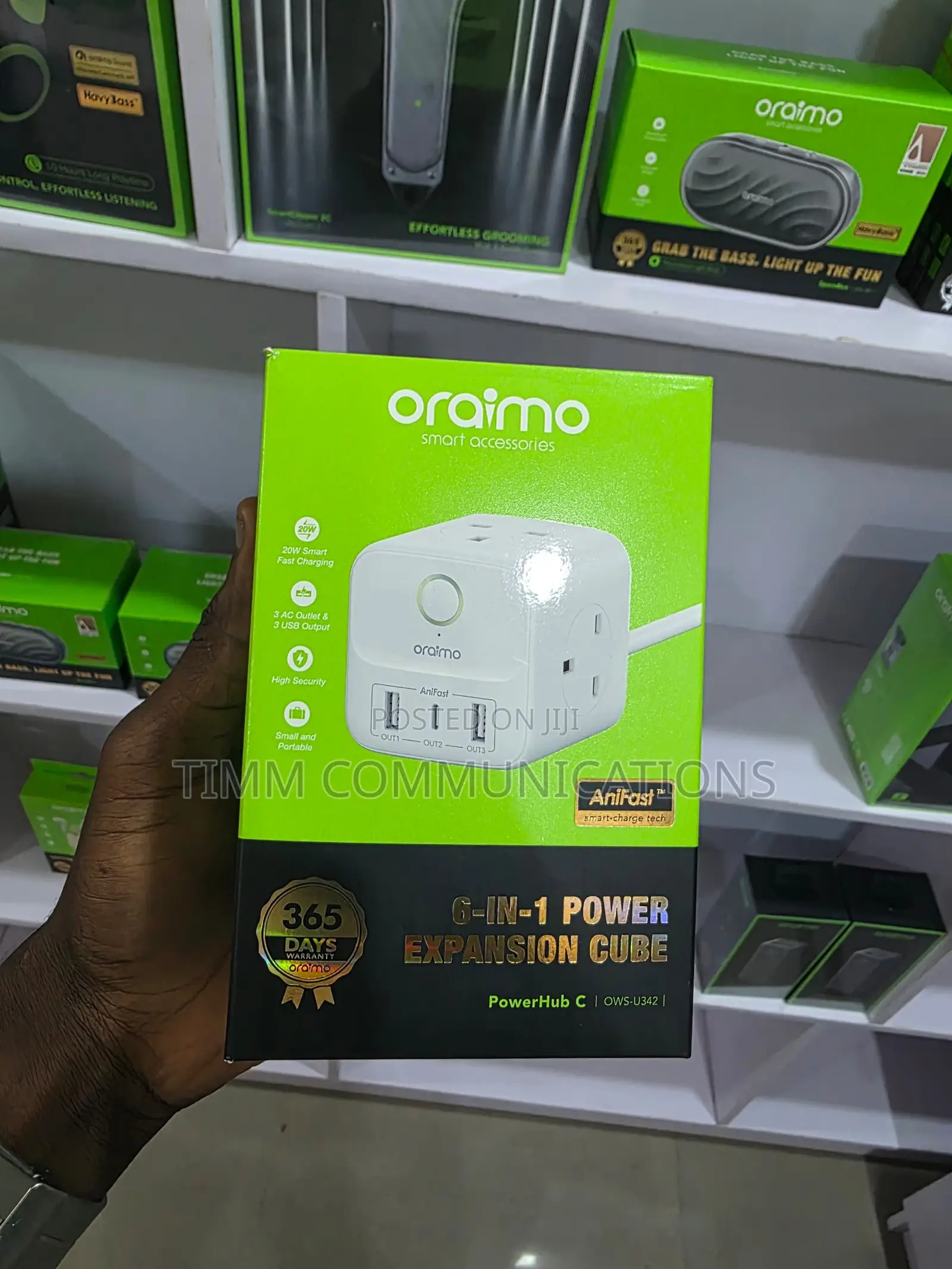 Oraimo Powerhub C 6-in-1 Power Expansion Cube (Ows-U342)
