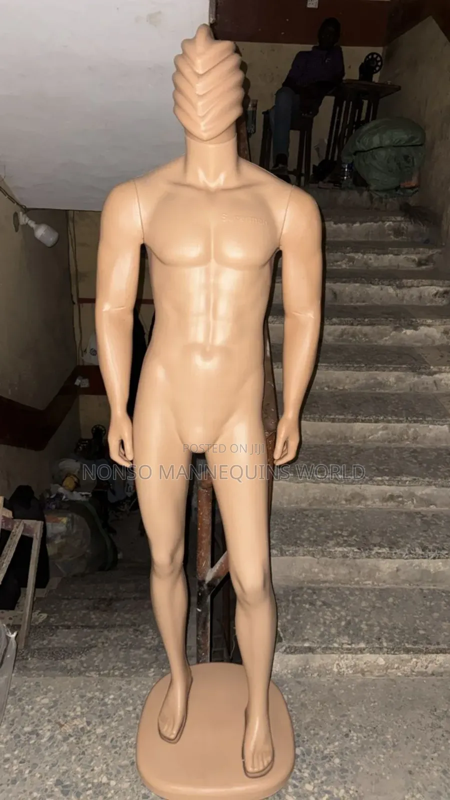 Spider Head Male Plastic Complete Mannequin