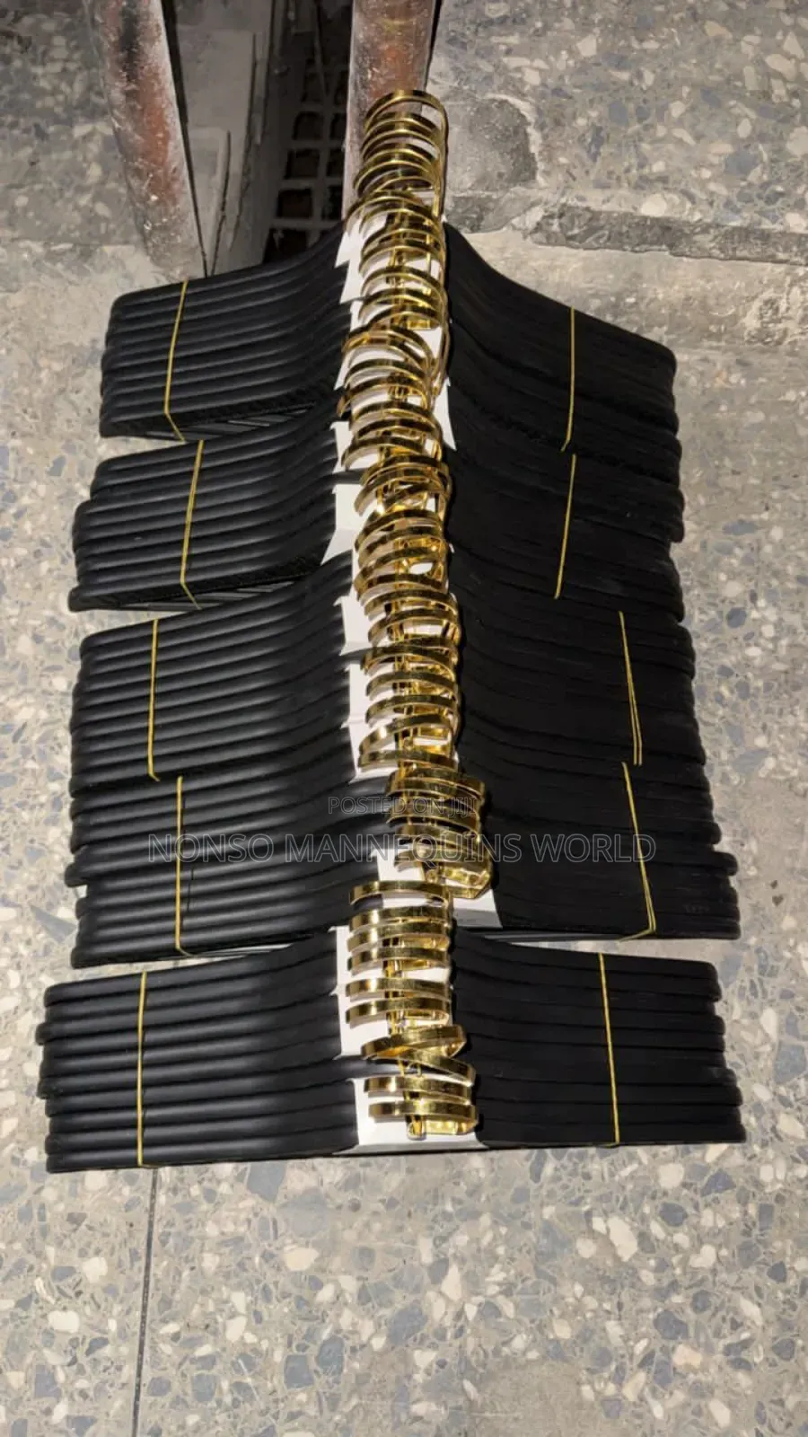 Black Hangers With Golden Head