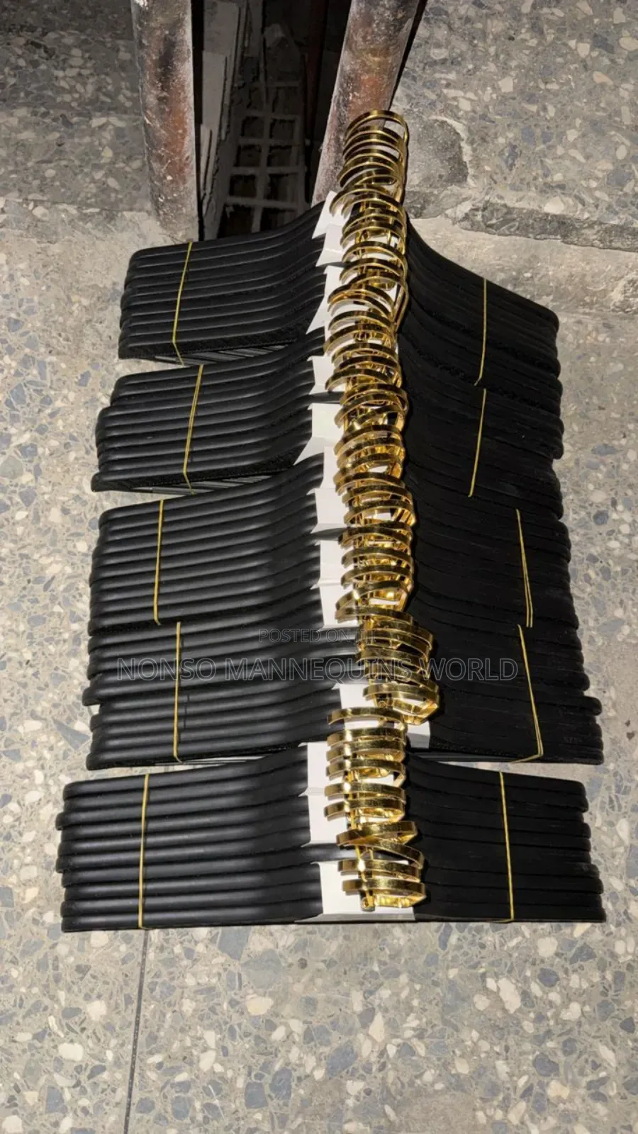 Black Hangers With Golden Head