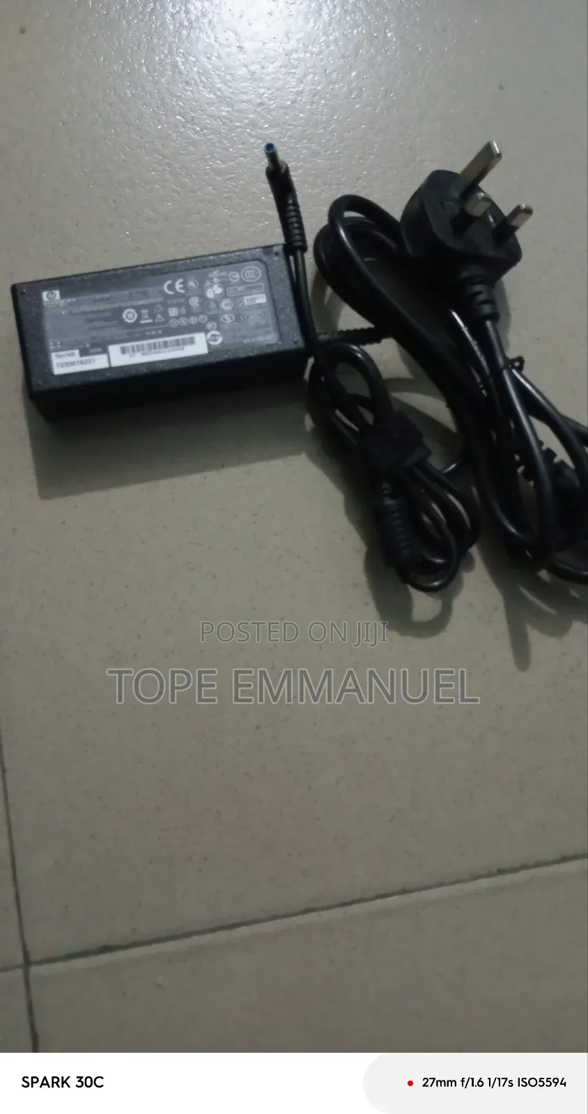 Laptop Charger Blue Mouth 19.5v- 3.33a