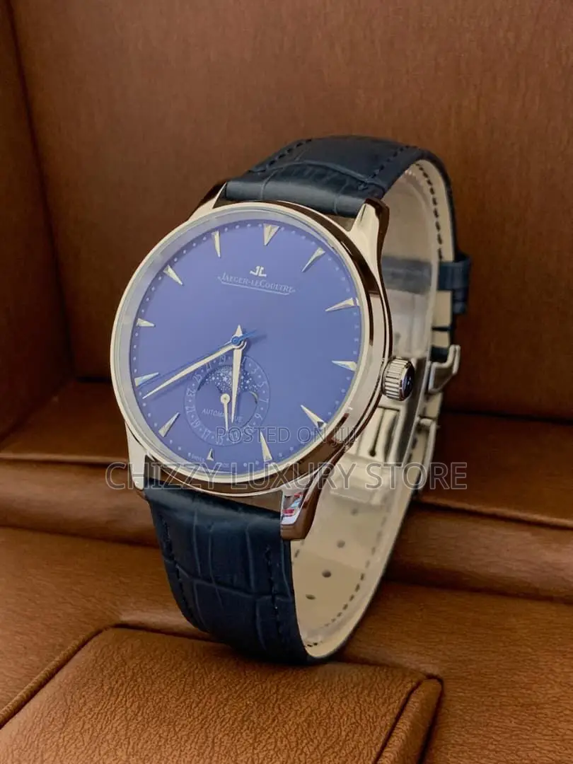 Jaeger Lecoultre Quality Luxury Men Genuine Leather Wristwatch