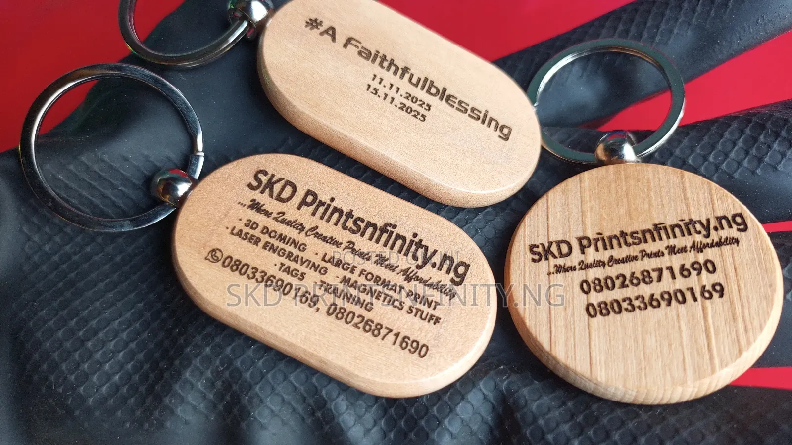 Engraved Wooden Keyholder