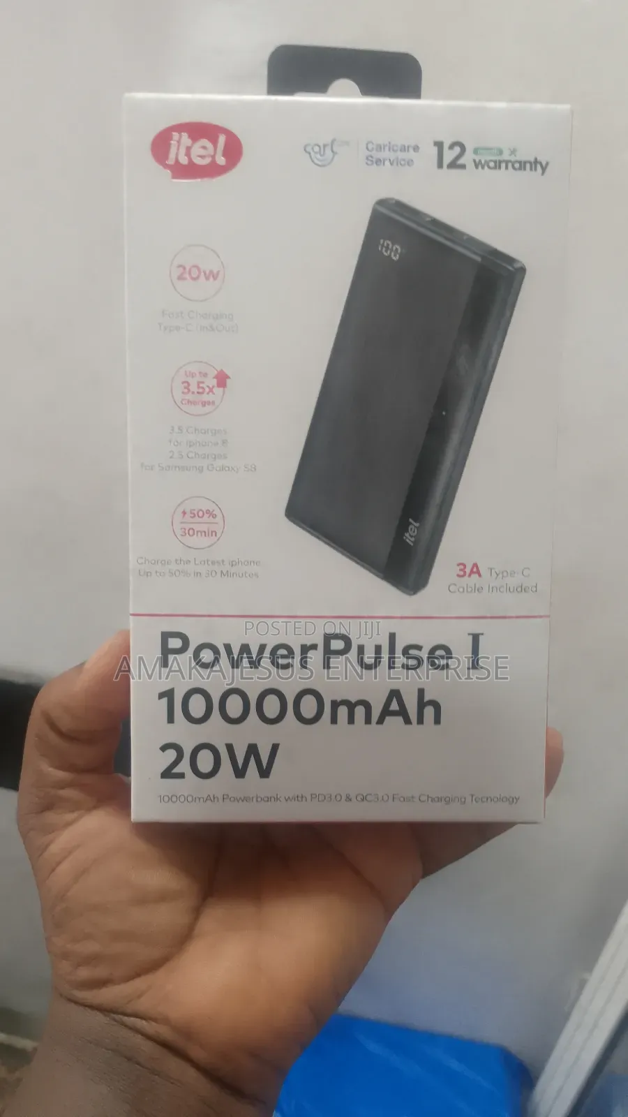 Itel Powerpulse A1420 Power-Bank 10000mah 20w Fast Charging Type-C