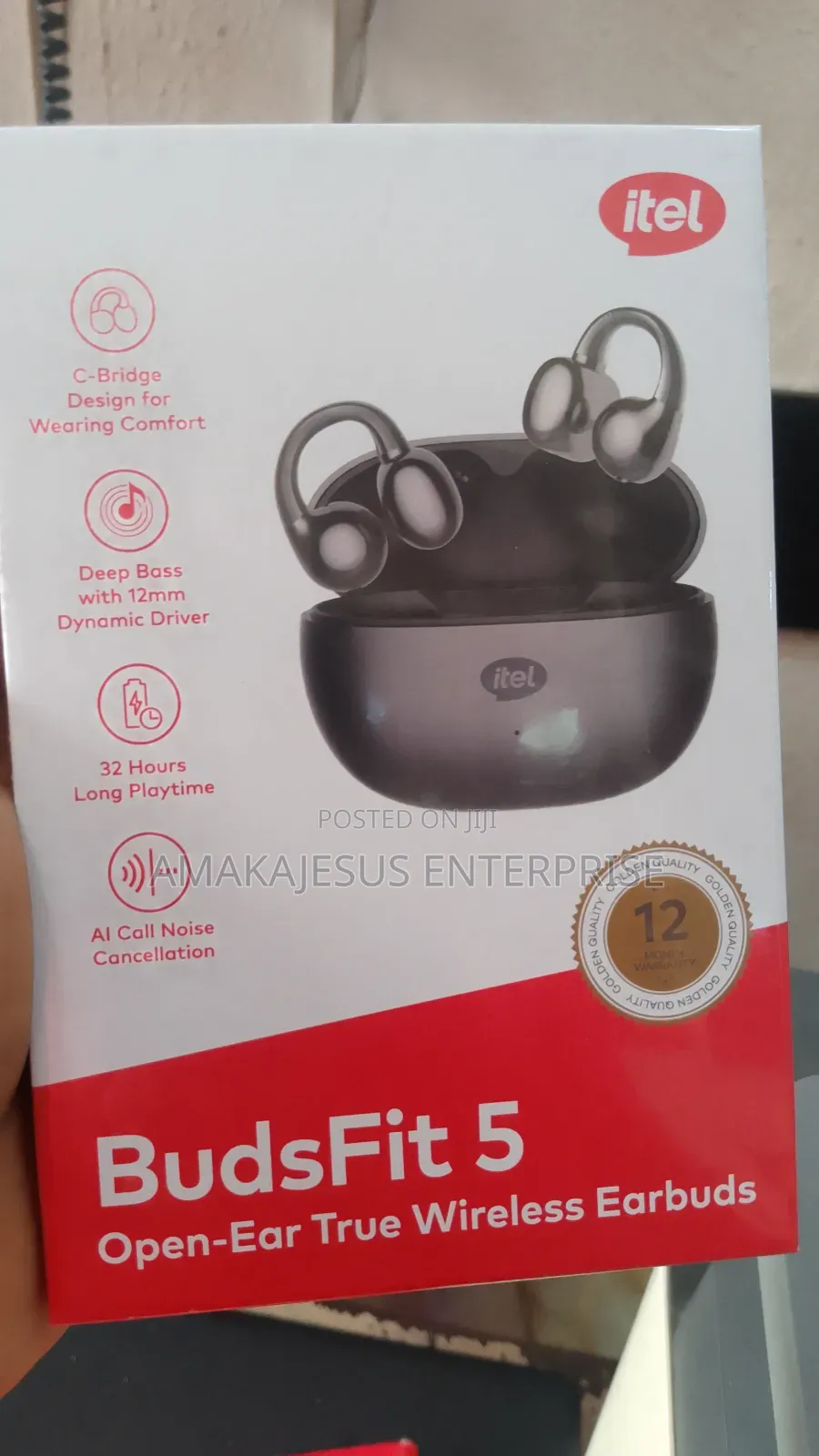 Itel TWS Budsfit 5 Earbuds C-Bridge Design Starry Purple