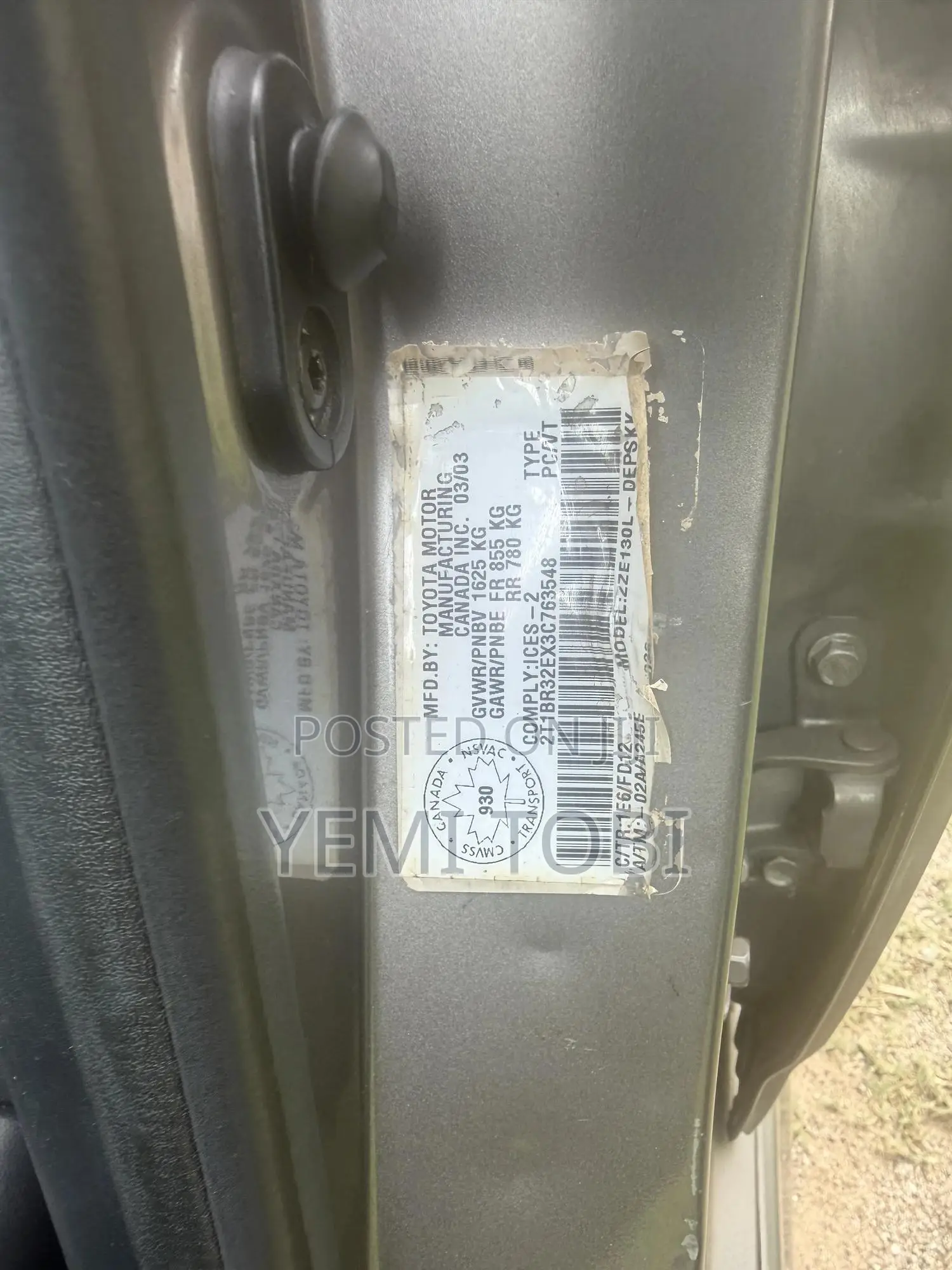 Toyota Corolla Sedan 2004 Gray