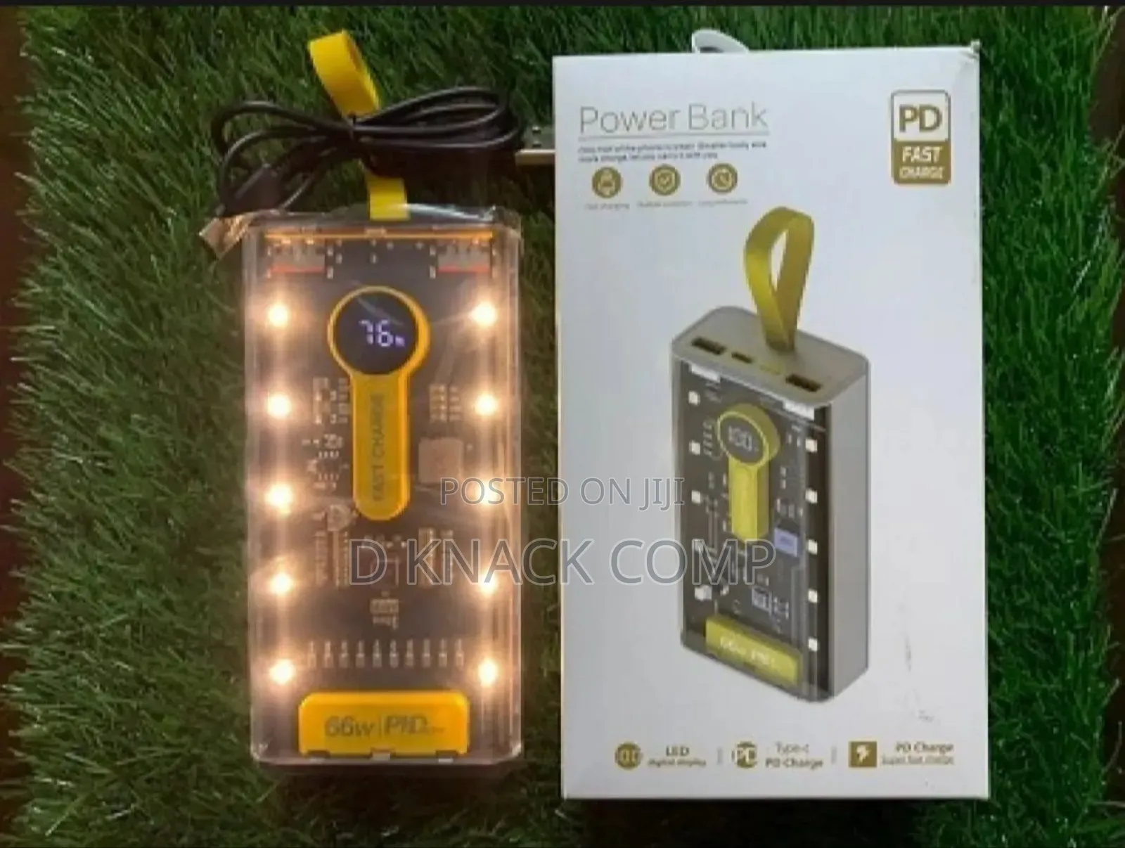 66w Power Bank -20000mah- Transparent Power Bank 20000 Mah