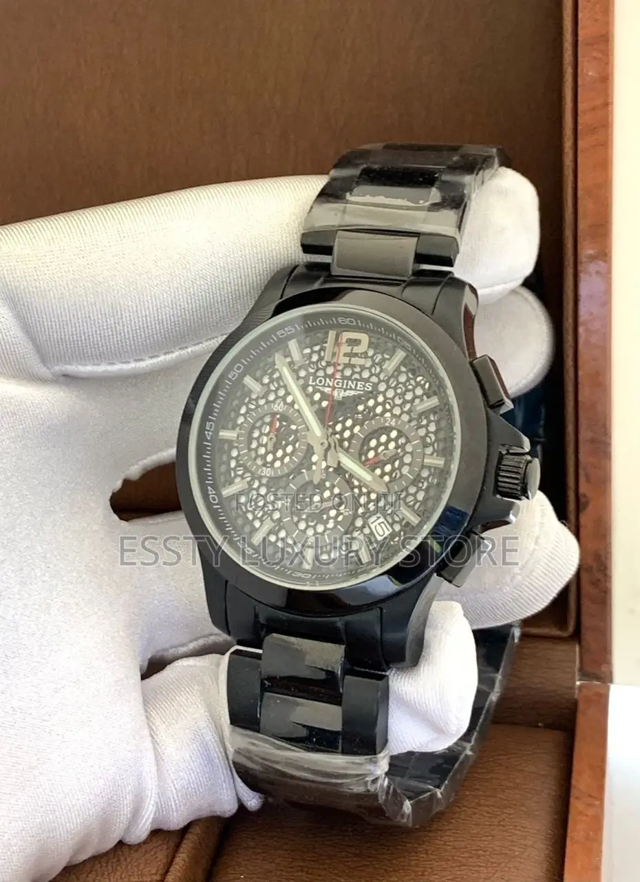 Automatic Engine Longines Chronograph Chain Wrist Watch