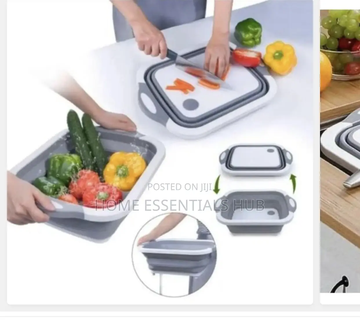 3 In 1 Collapsible Cutting Board