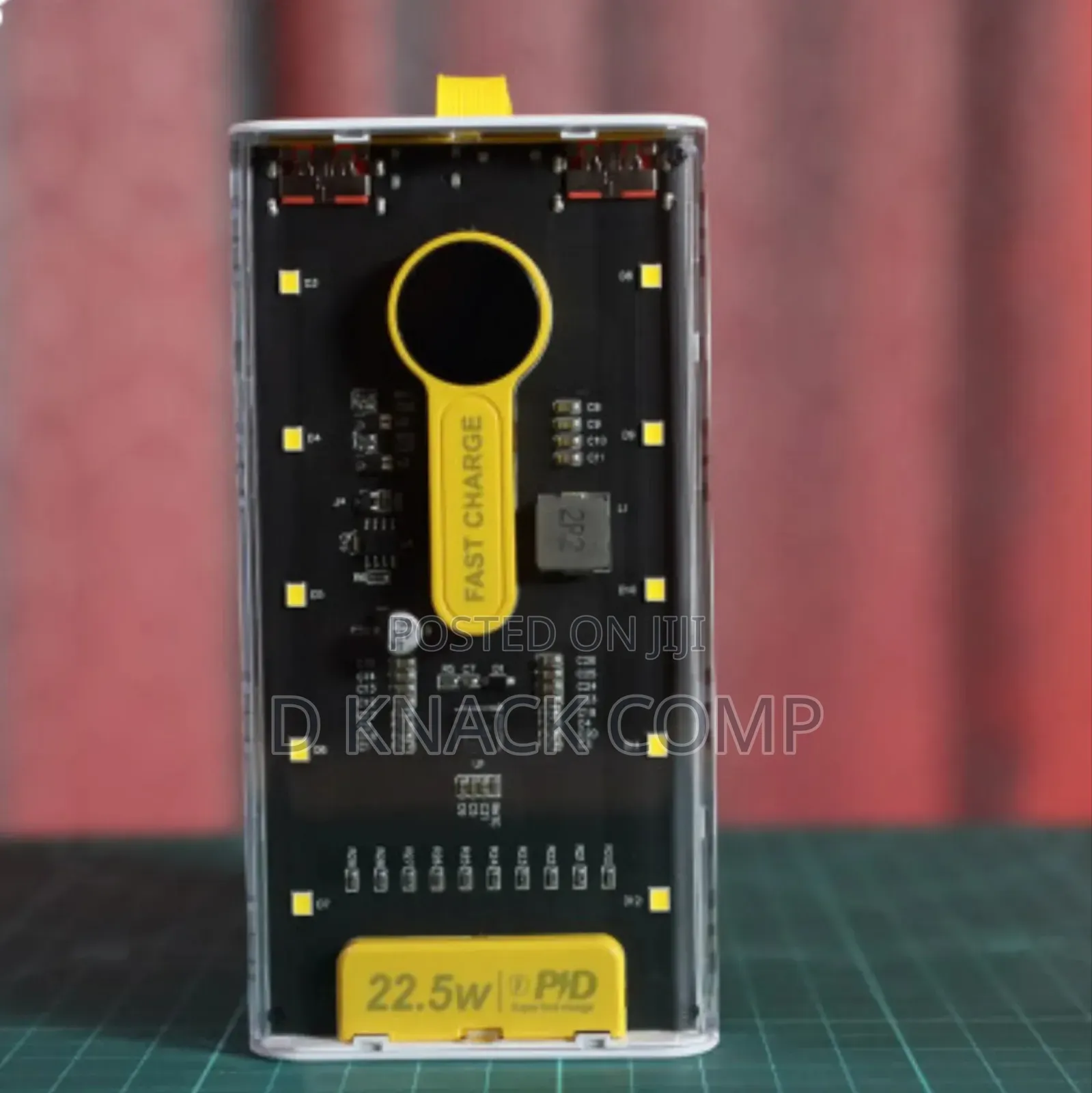 10000mah Transparent Power Bank Portable Fast Charging