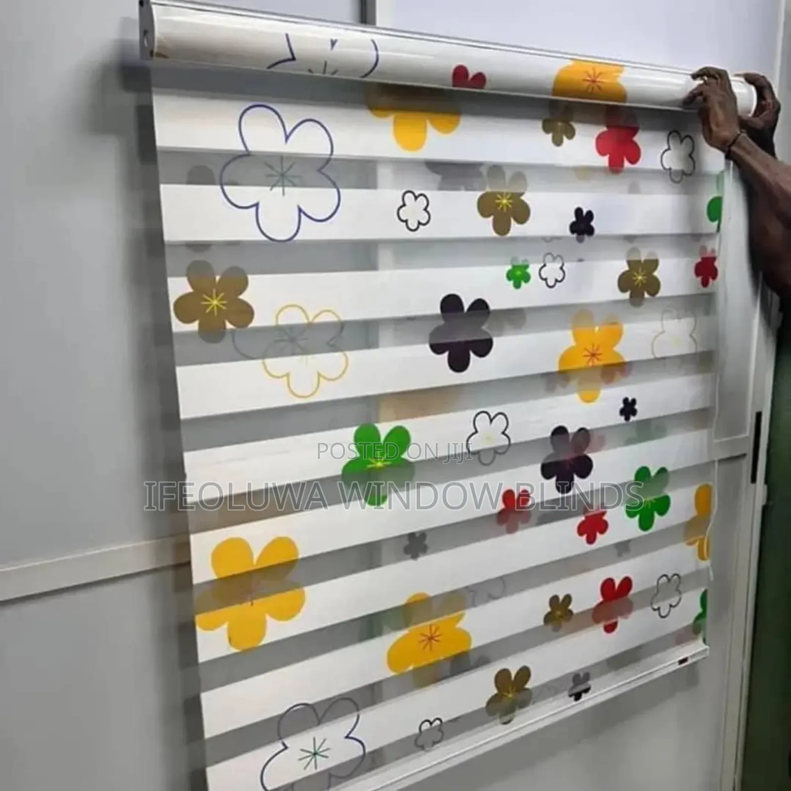 Gold, Flower and Blackday and Night Window Blinds