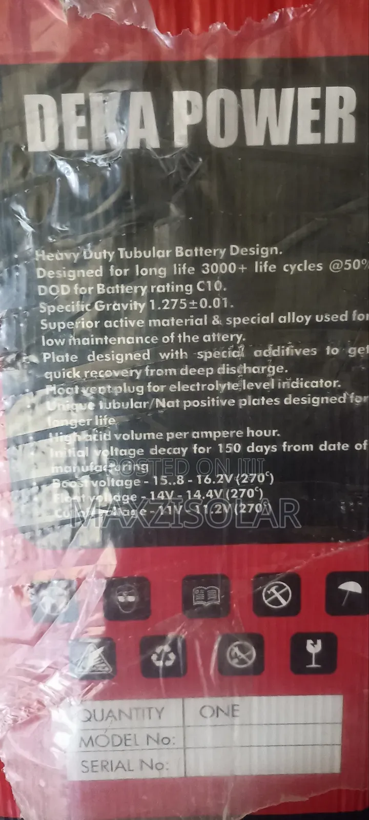 240ah Deka Power 12v Tubular Battery