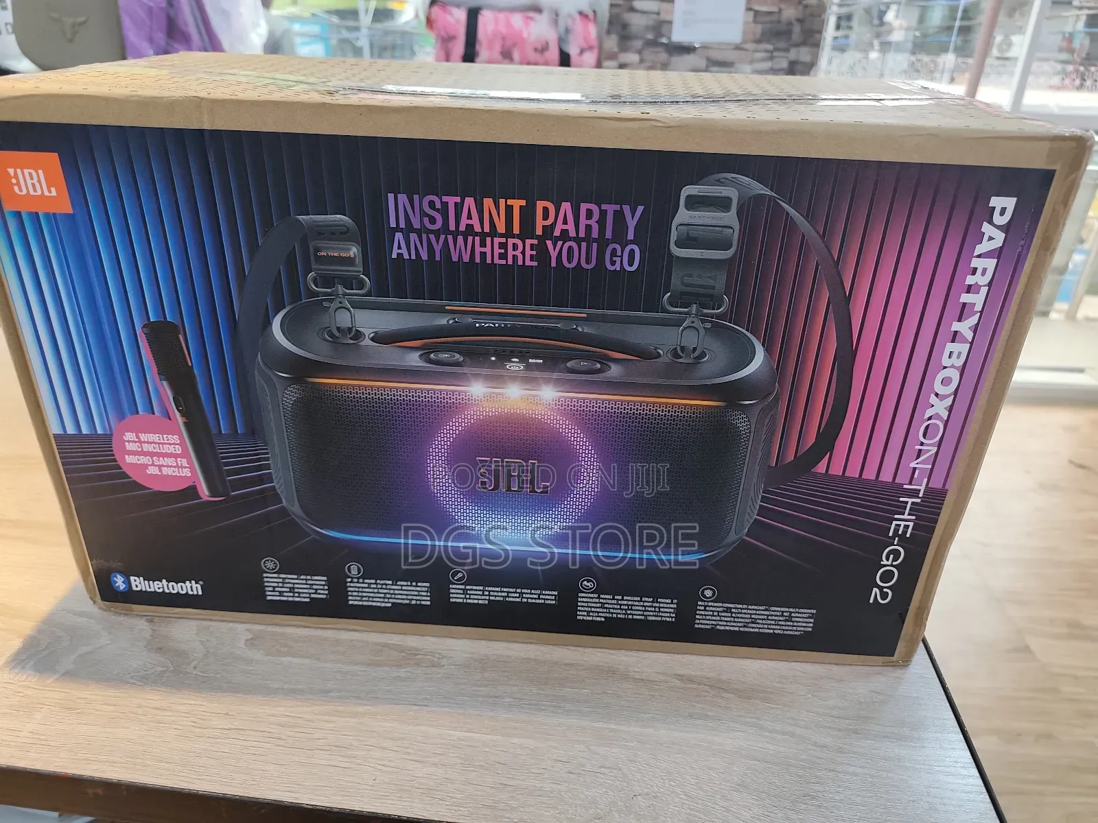 JBL Partybox on the Go 2 With Microphone  Bluetooth Speaker (2025)